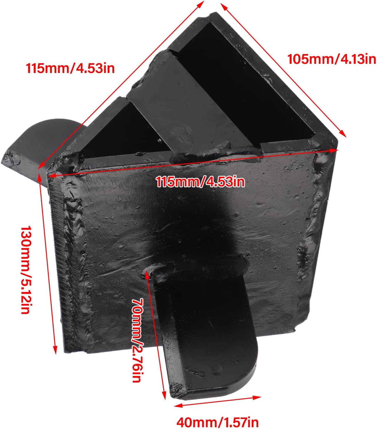 Testa per Spaccalegna a Croce in Acciaio al Titanio
