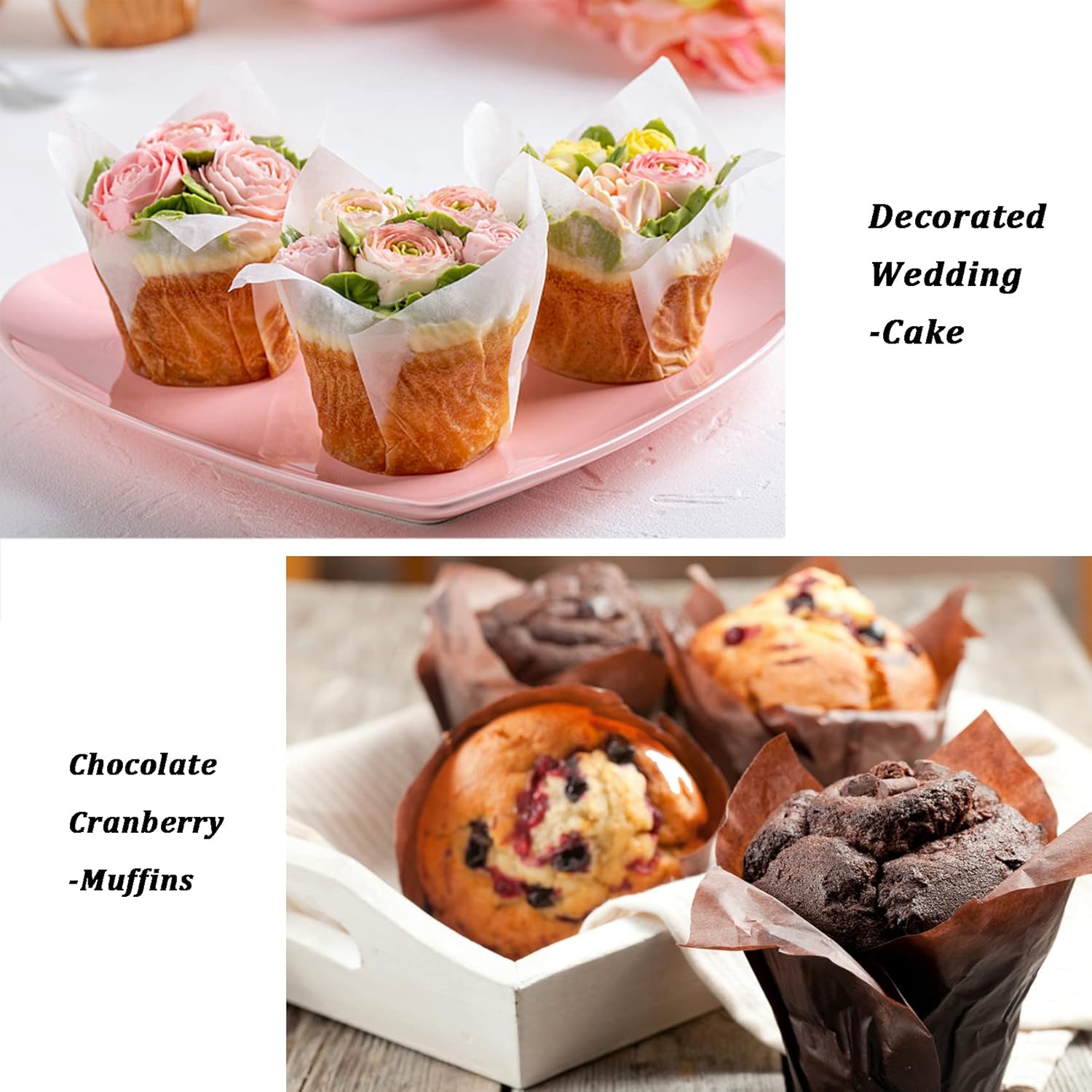 Luzoon Pirottini per Muffin e Cupcake 200 Pezzi (Tulipp) - immagine 5