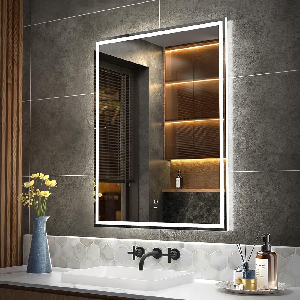 Kww LED Vanity Mirror 70x90 cm con Luci Dimmabili