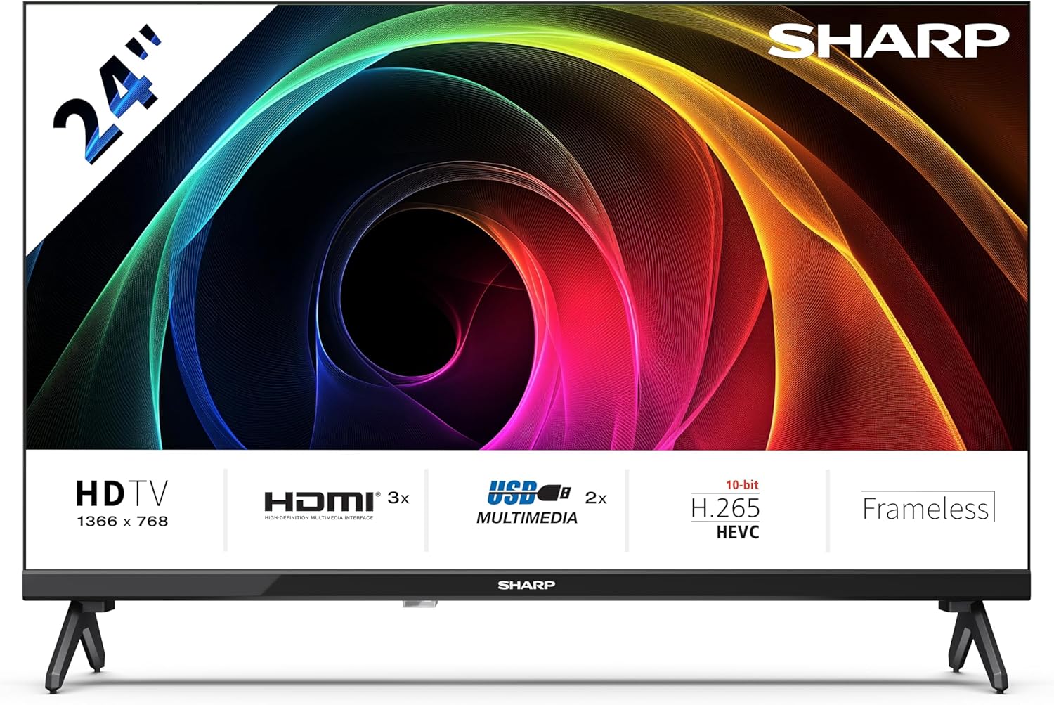 Sharp 24HA1305E - TV HD 24" NON-SMART, Nero - immagine 1