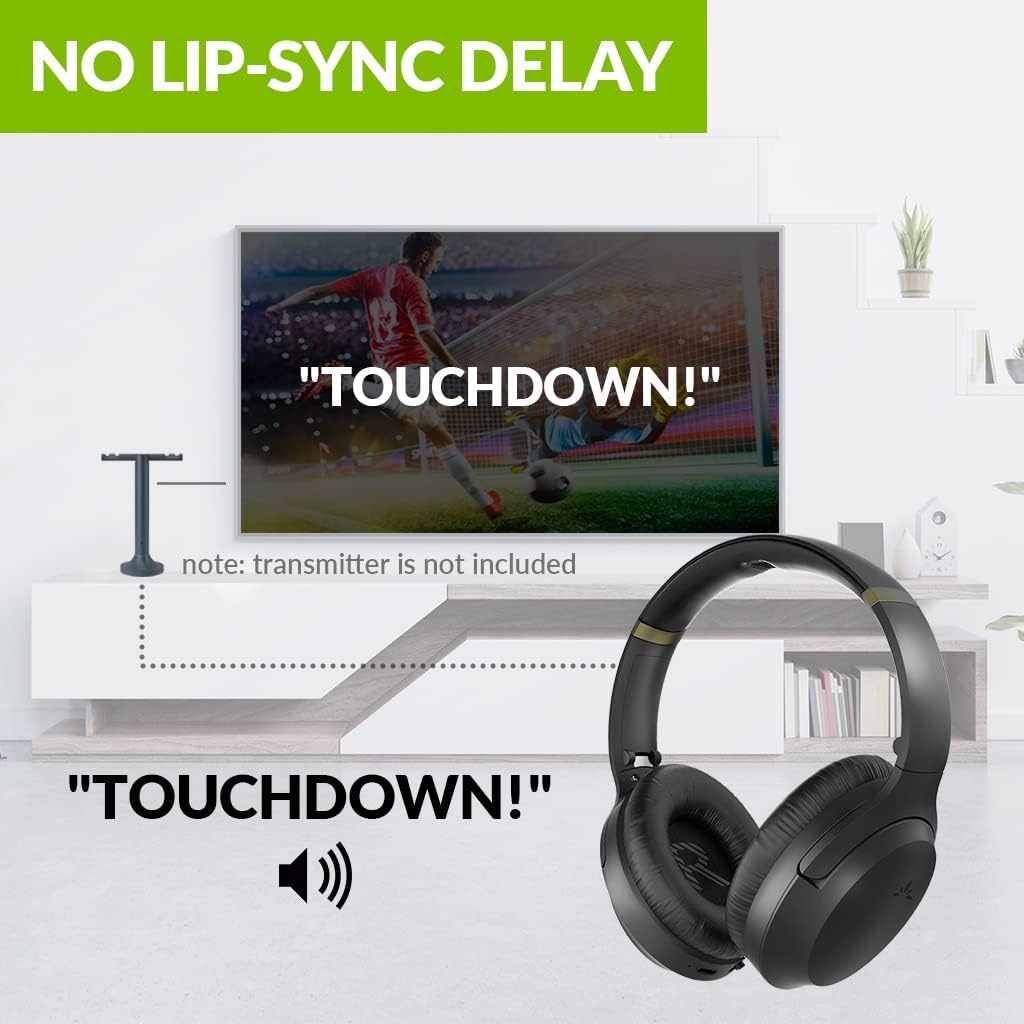 Avantree Duet-Extra - Cuffie Wireless RF 2.4G Add-on, Nero - immagine 4