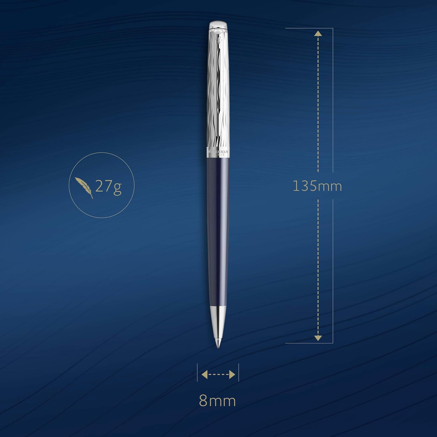 Waterman Hémisphère Penna a Sfera Blu e Metallo - immagine 3