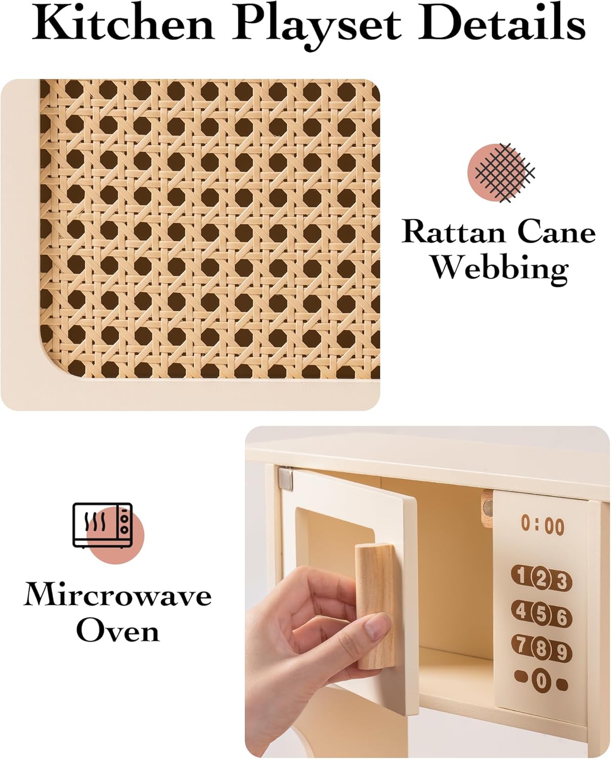 Robud Cucina Giocattolo in Legno con Accessori - immagine 7