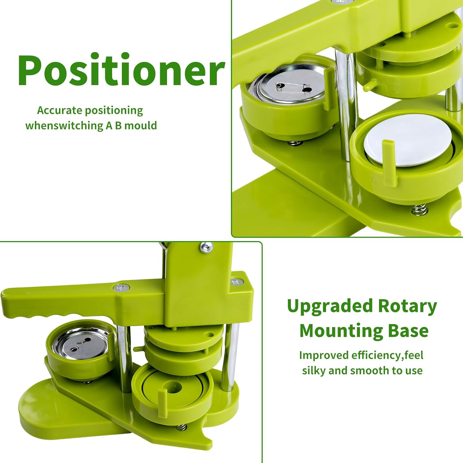 Outbit Button Badge Press con 100 Bottoni (Verde, 32mm) - immagine 2