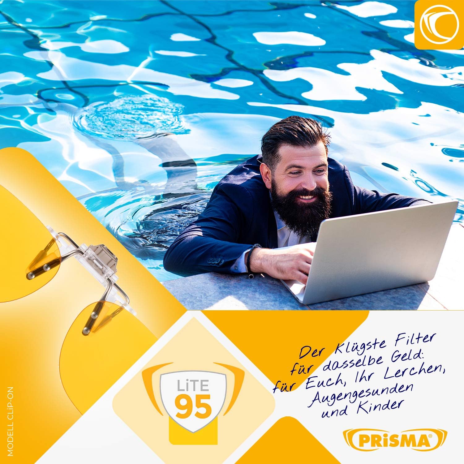 PRISMA BlueLightProtect Computer Glasses Clip-ON 'Lite' - immagine 2