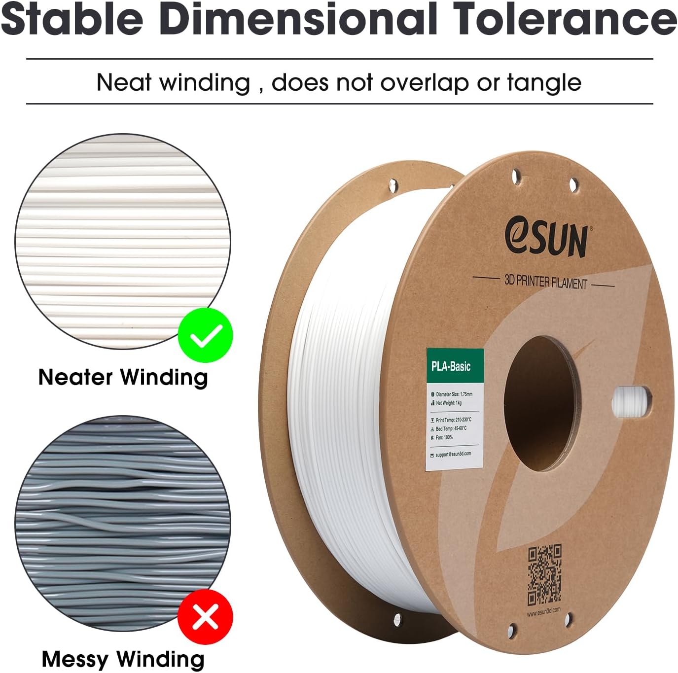 Esun Filamento PLA 1,75 mm per Stampanti 3D, Bianco Freddo - immagine 2