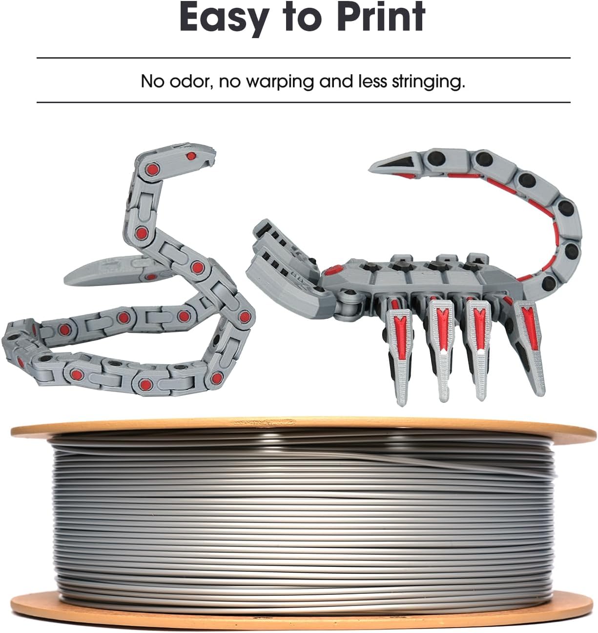 Esun Filamento PLA 1,75 mm per Stampanti 3D, Bianco Freddo - immagine 4