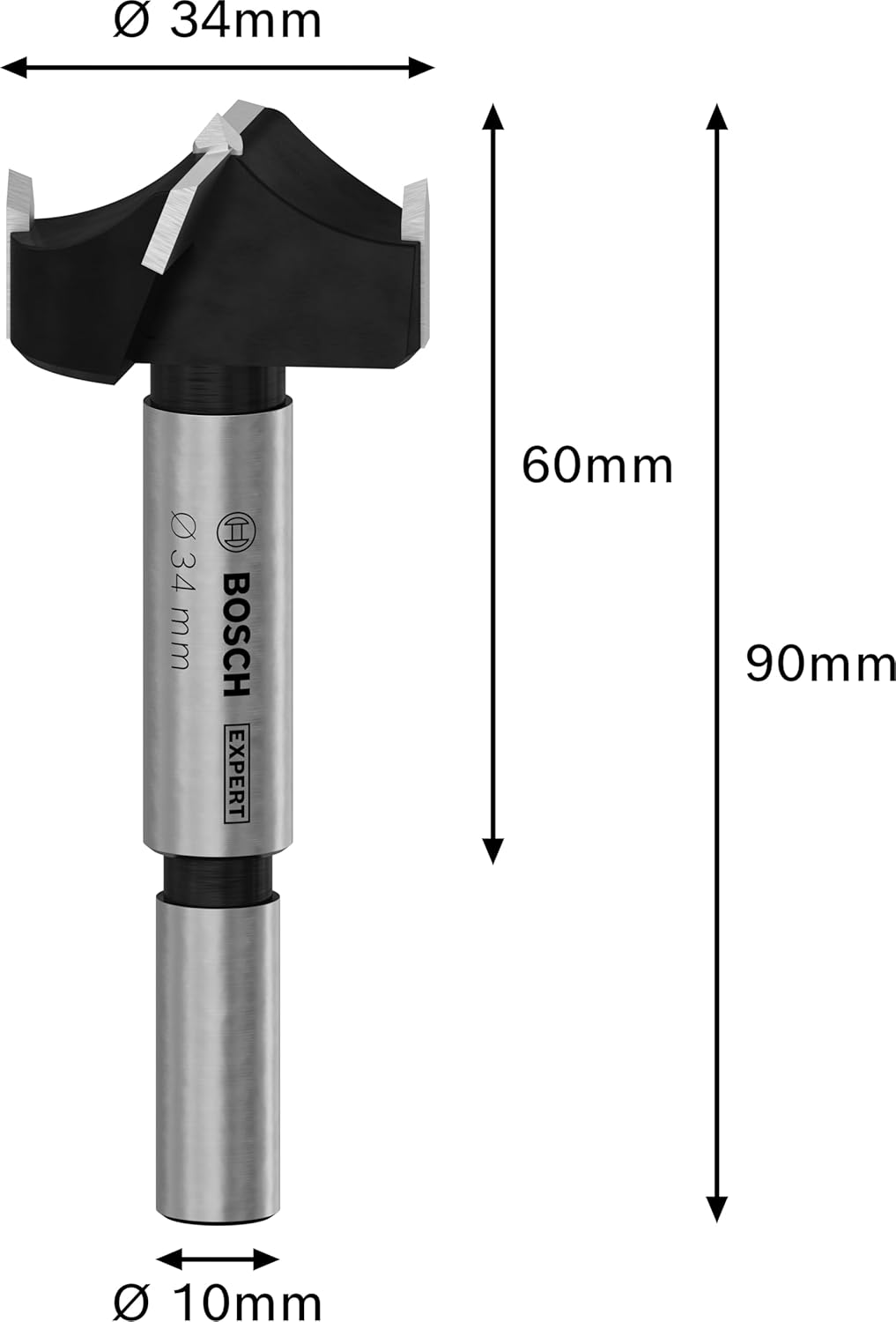 Bosch Punta per Trapano a Cerniera Expert in Legno 34mm - immagine 3