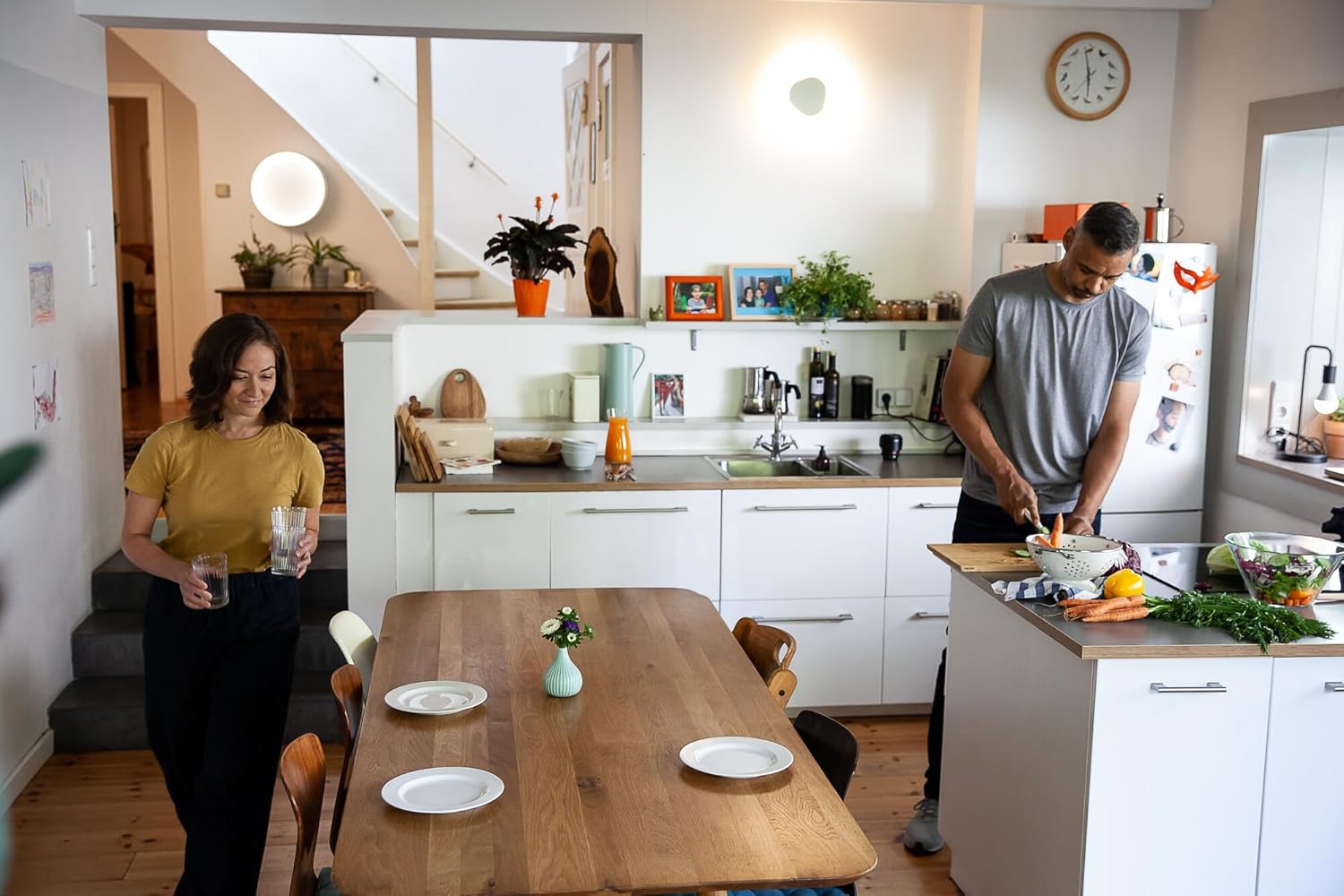 Osram SMART+ Matter Cilindro Plafoniera LED Grigia 450mm - immagine 3