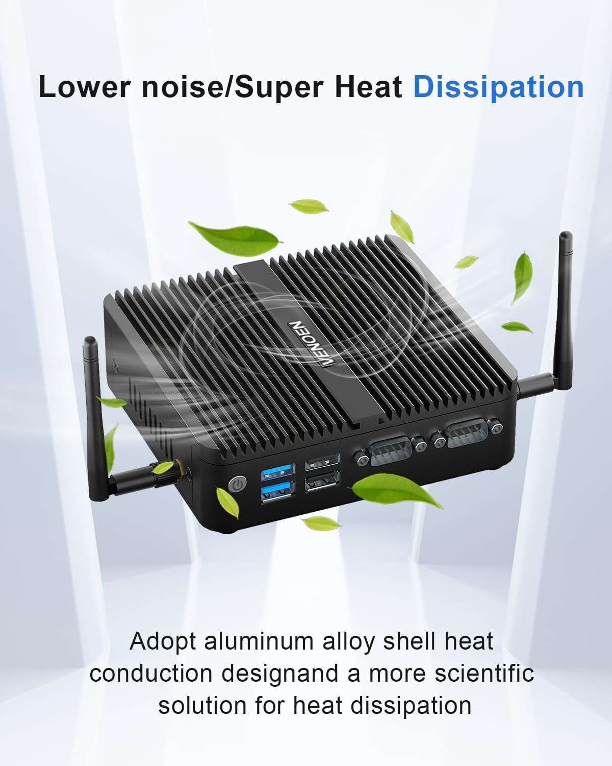 W 11 Pro Mini PC Fanless Celeron J6412 8GB RAM 128GB SSD - immagine 6