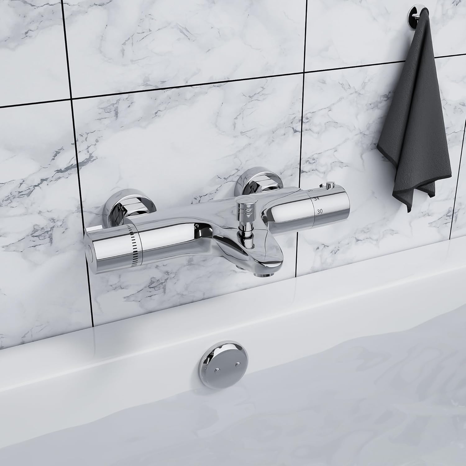 Morado Miscelatore Termostatico Doccia Cromato - immagine 2