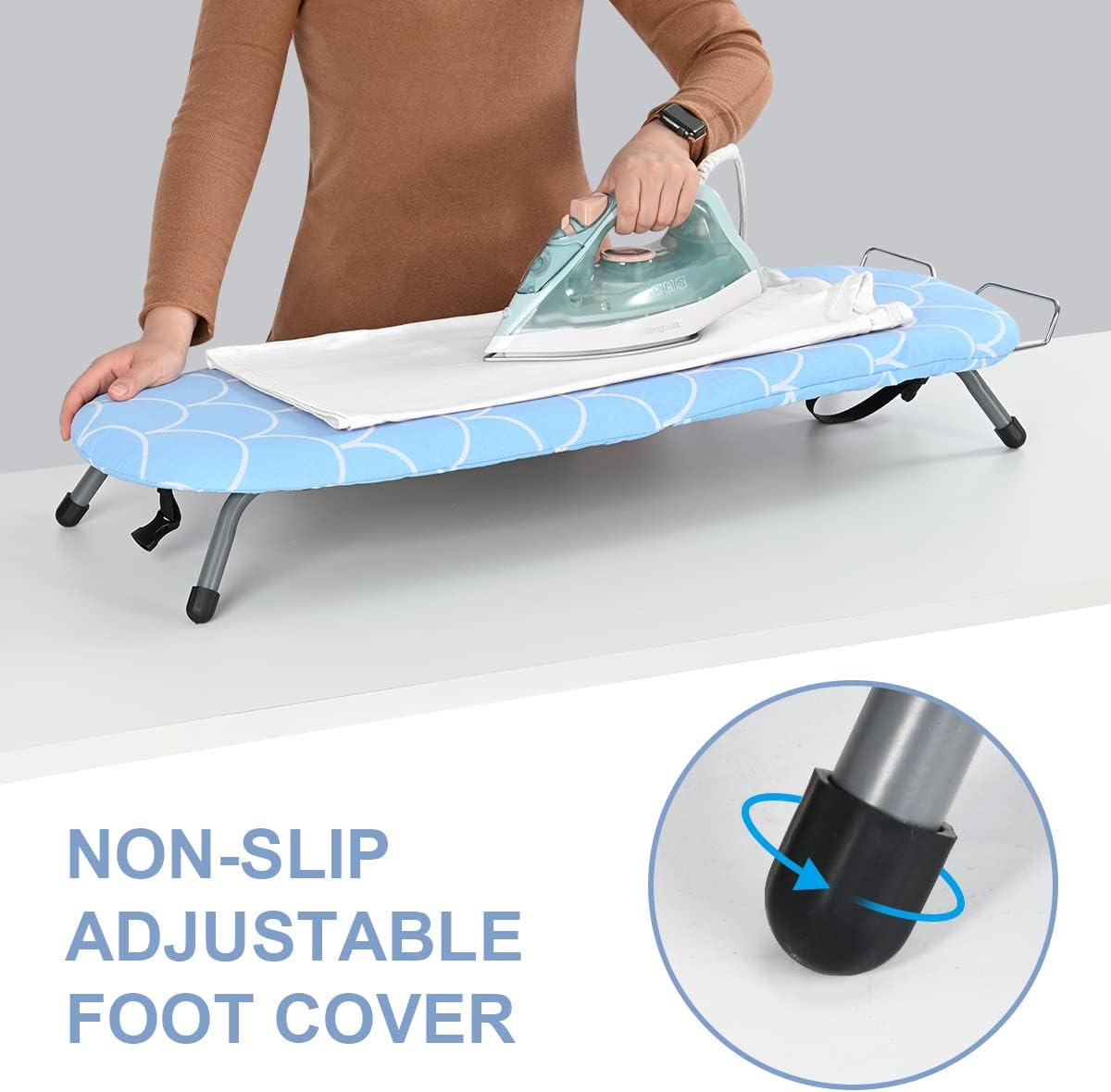 Shrivee Piccolo Asse da Stiro Pieghevole Salvaspazio - immagine 4