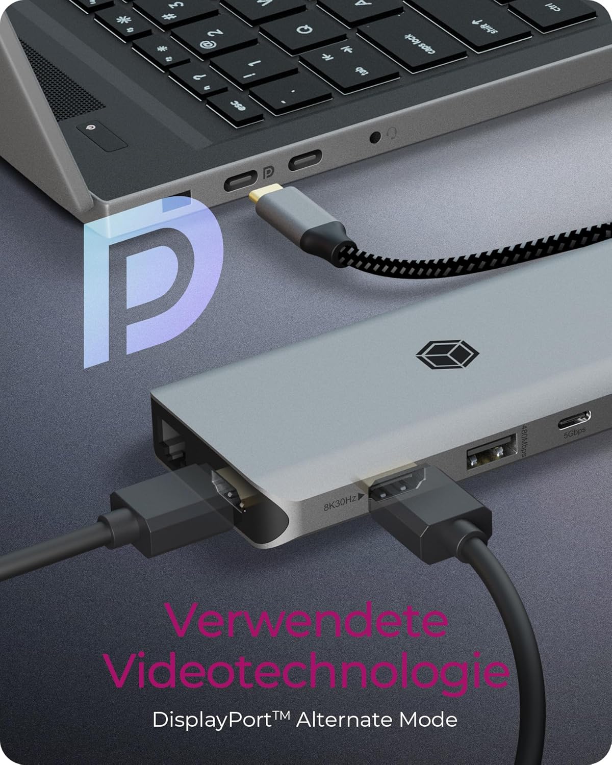 Icy Box Stazione di Ancoraggio USB-C 12-in-1 - immagine 5