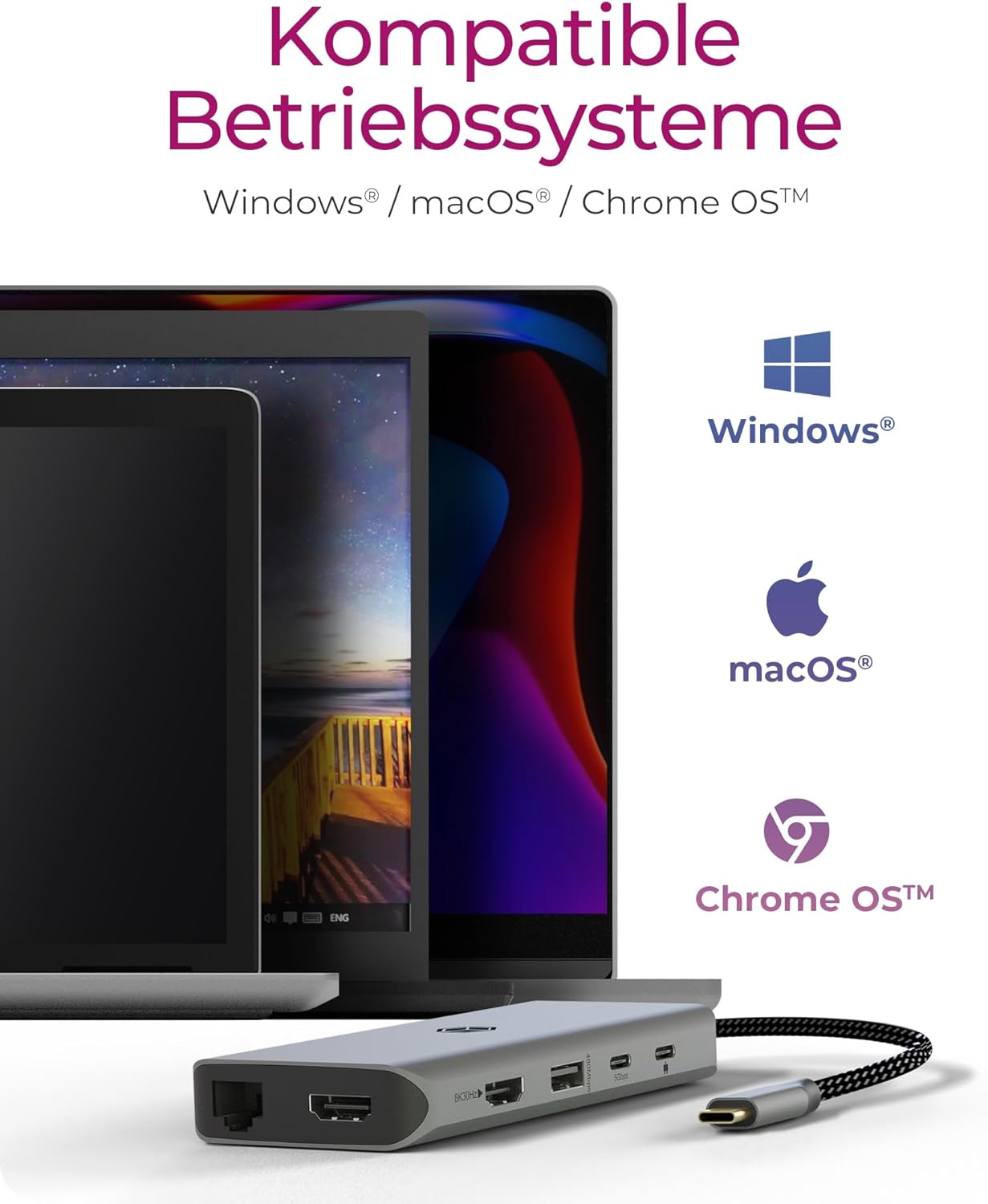 Icy Box Stazione di Ancoraggio USB-C 12-in-1 - immagine 6