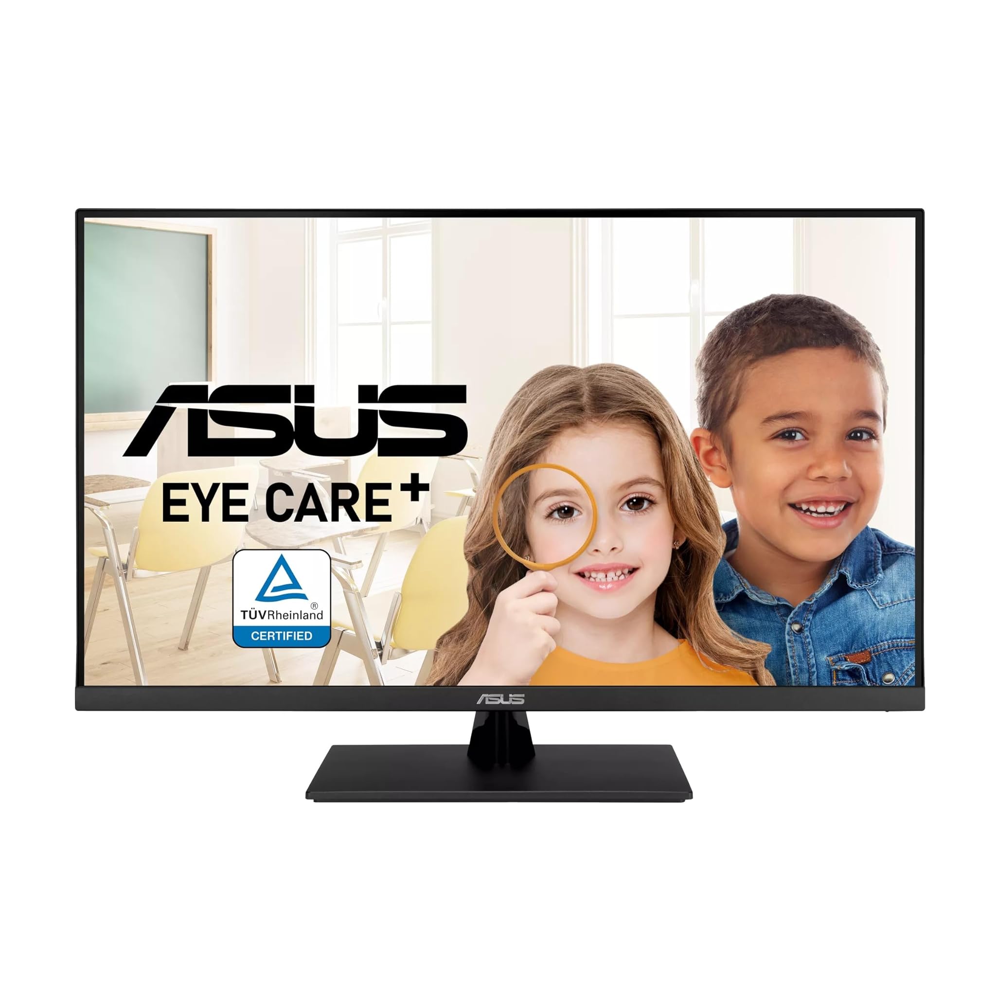 ASUS VP327Q Eye Care, Monitor da 31,5" 4K UHD VA (3840 x 2160), 60 Hz, 4ms (GTG) Response Time, 99% sRGB, Adaptive-Sync, DisplayPort, HDMI, Flicker Free, Filtro Luce Blu, Montabile a Parete, Nero
