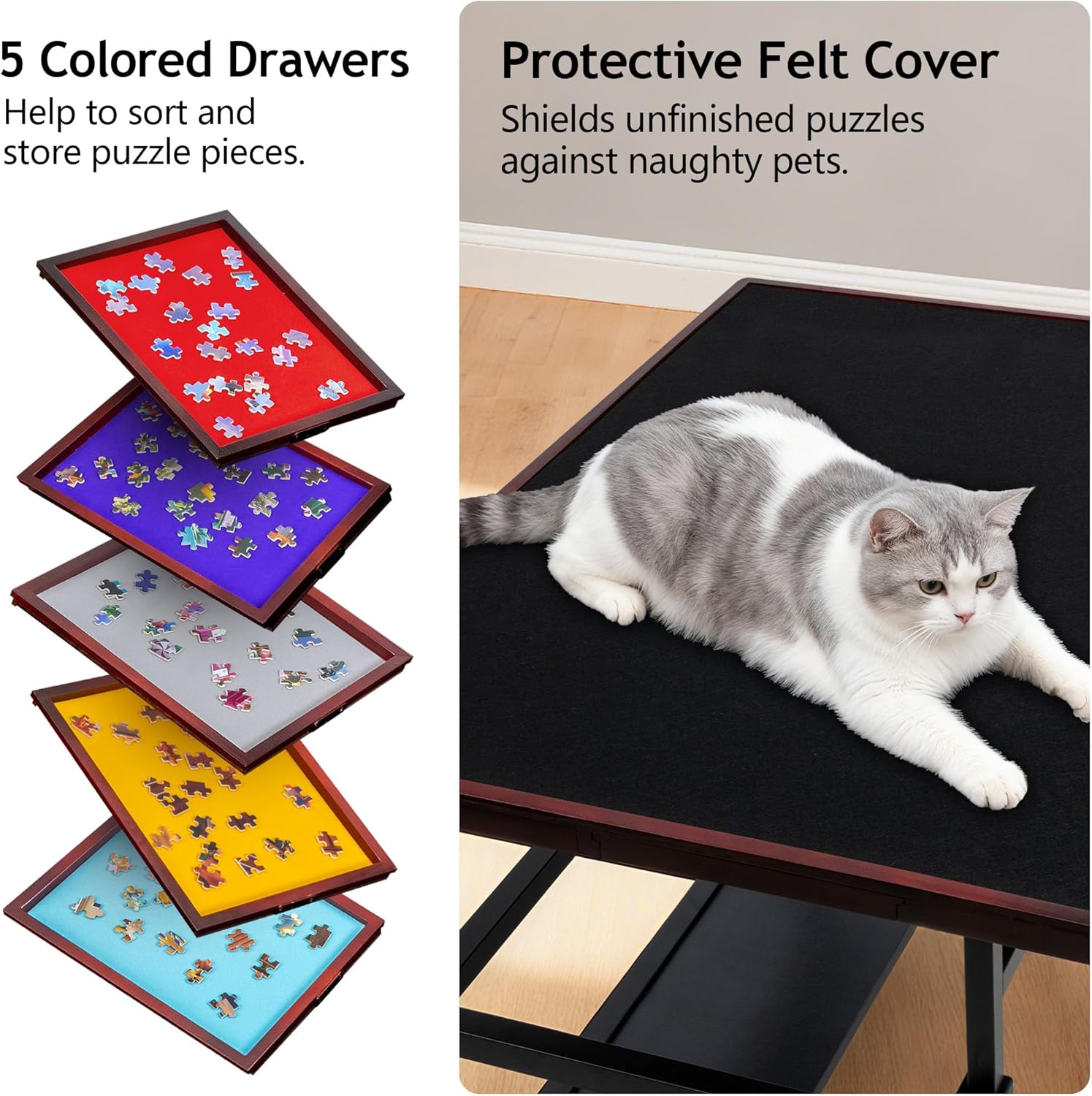 Lavievert Tavolo Puzzle Inclinabile 1500 Pezzi - immagine 6