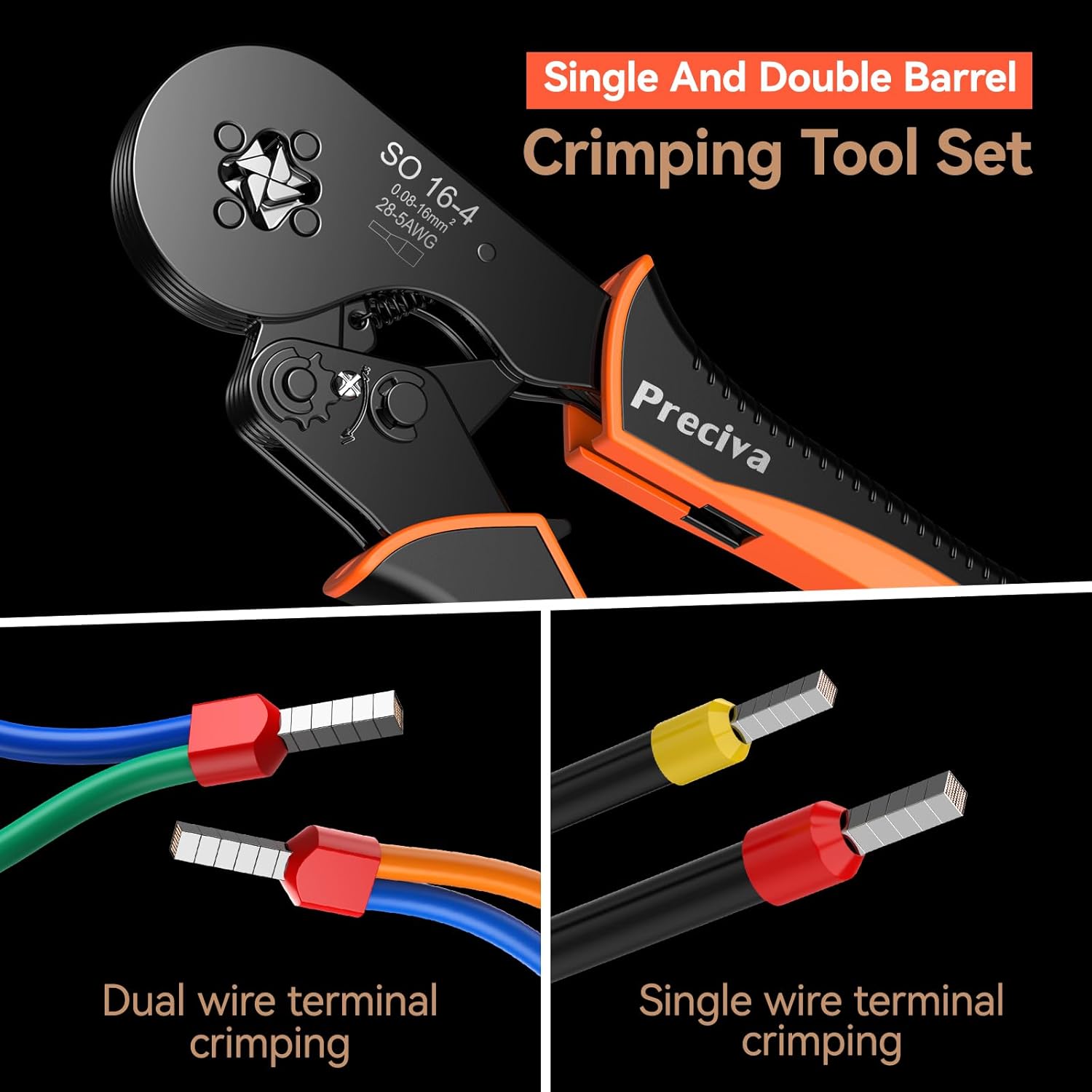 Preciva Pinza Crimpatrice Capicorda 0,08-16mm² - immagine 3