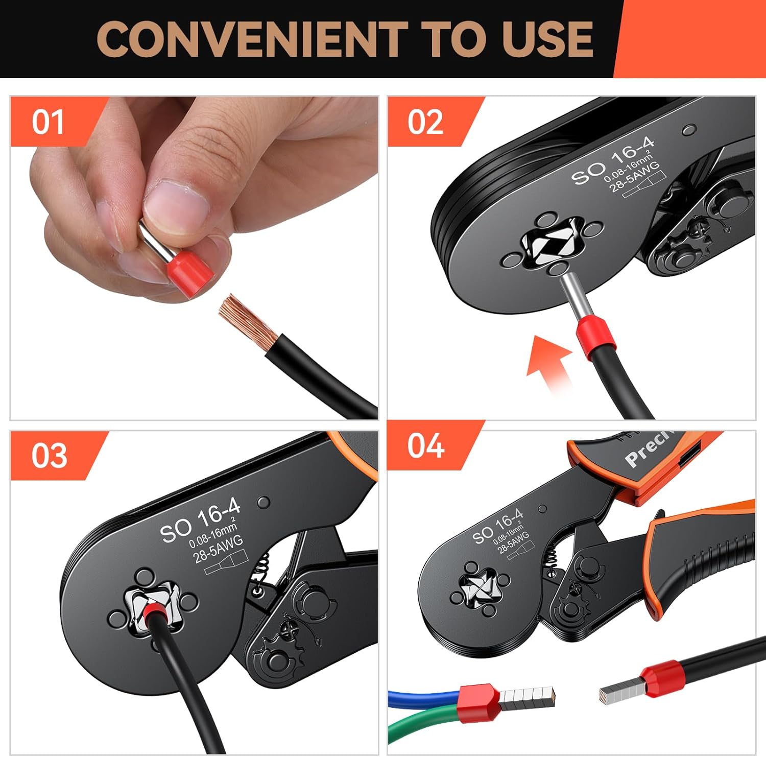 Preciva Pinza Crimpatrice Capicorda 0,08-16mm² - immagine 5