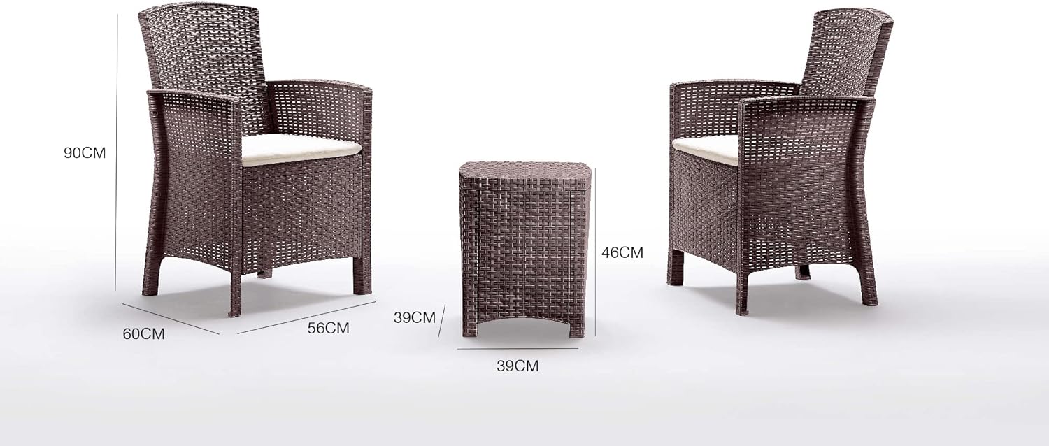 Dmora - Set Salotto da Esterno Jupiter, Marrone - immagine 3