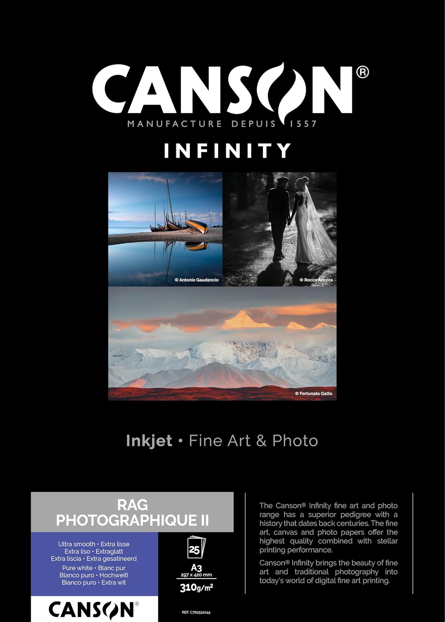 Canson Infinity Rag Photographique - Carta Fotografica A3