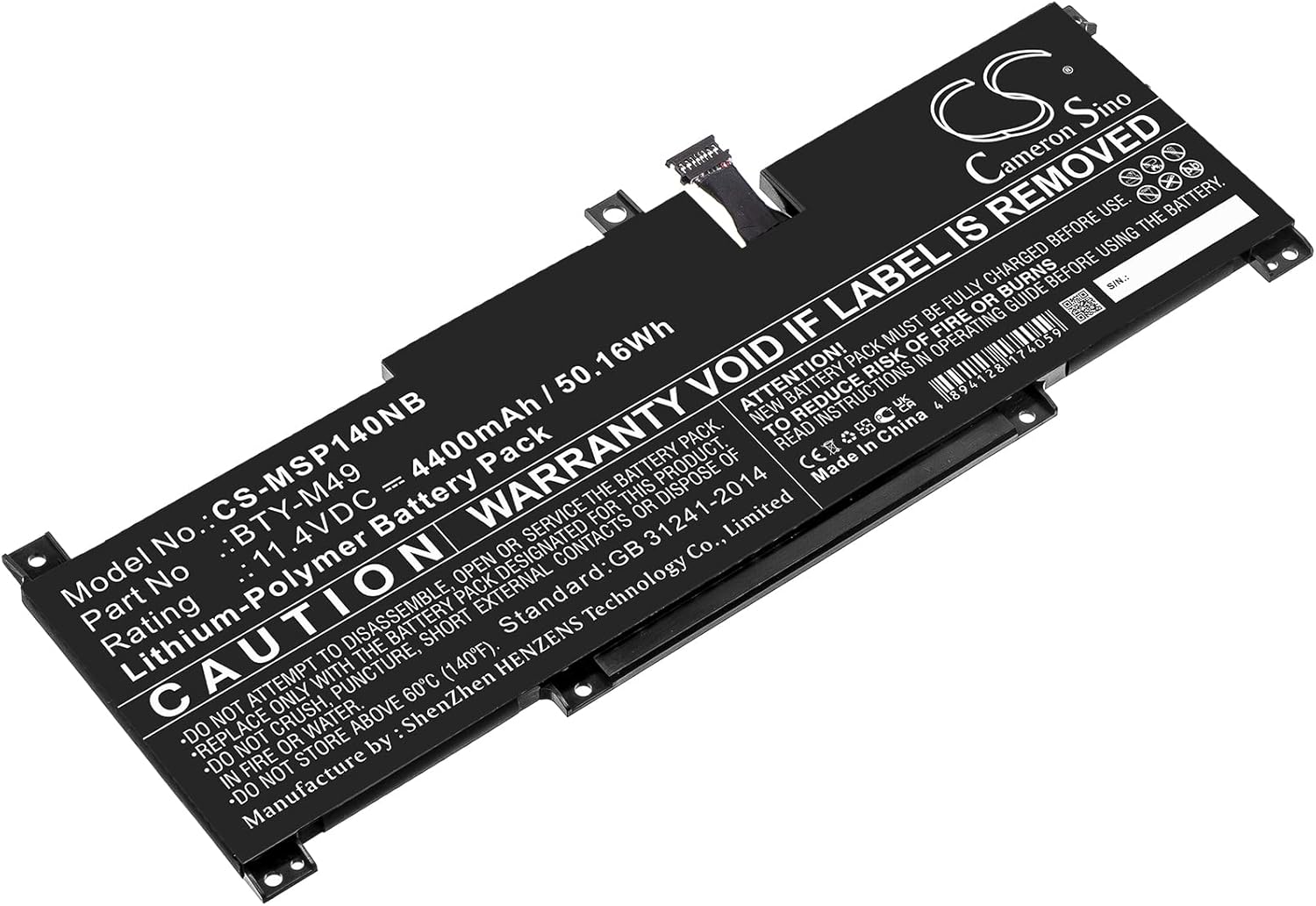 Techtek Batteria Notebook 4400mAh per MSI Modern 14 - immagine 1