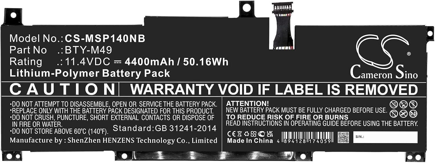 Techtek Batteria Notebook 4400mAh per MSI Modern 14 - immagine 3