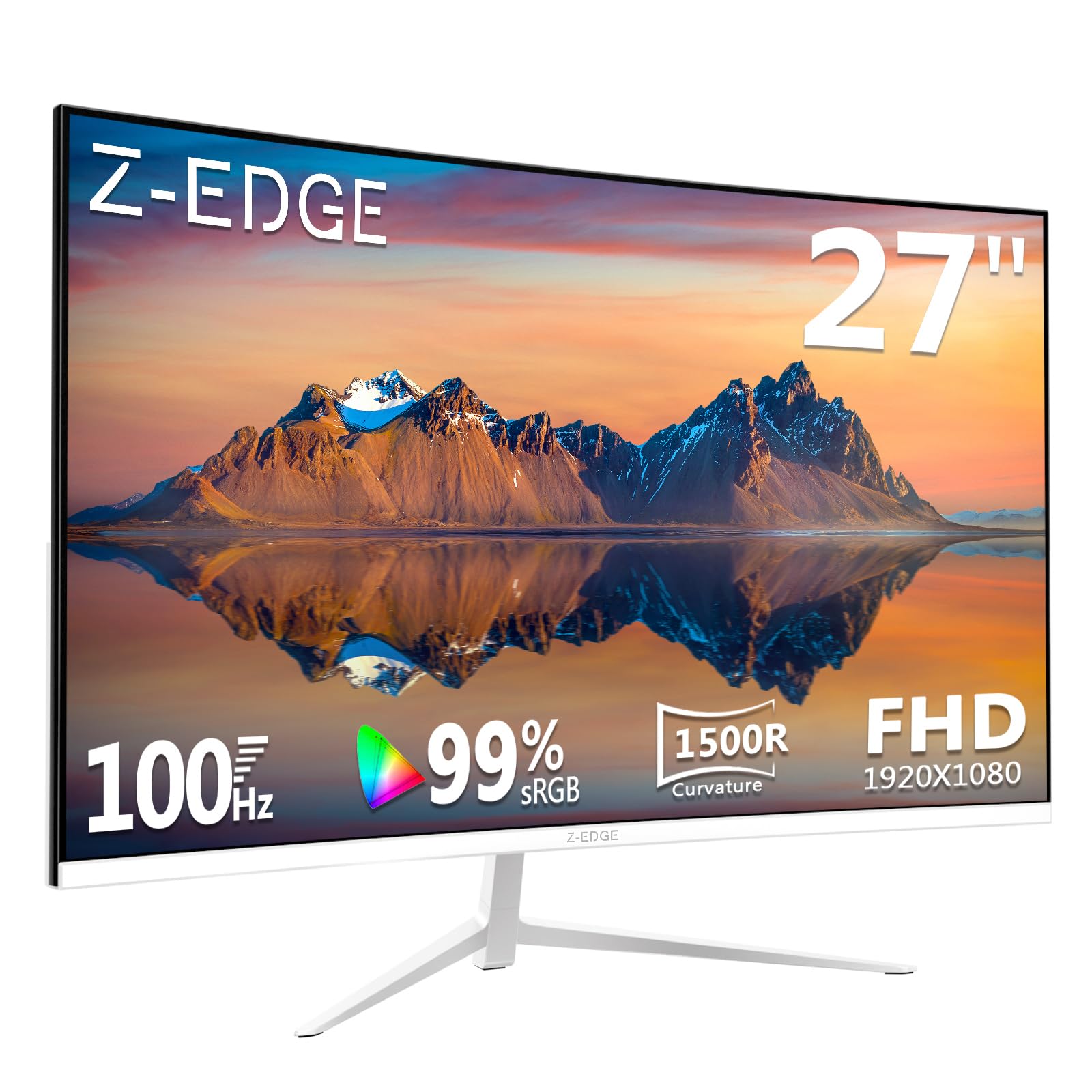 Z-Edge Monitor Curvo Bianco 27 pollici Full HD 100Hz