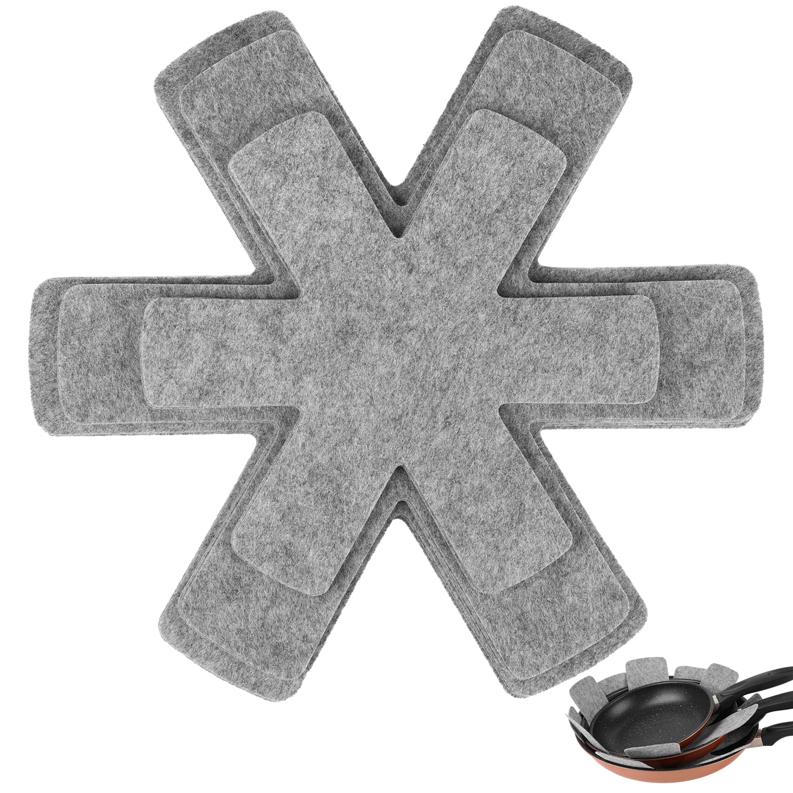 Protezioni per pentole e padelle, set da 12 e 3 diverse dimensioni, divisori per pentole e padelle per proteggere e separare pentole e padelle