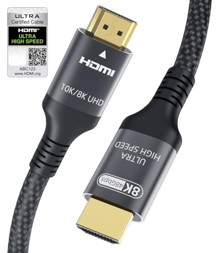 Adauxter Cavo HDMI 2.1 10K 8K 2M Certificato 48Gbps