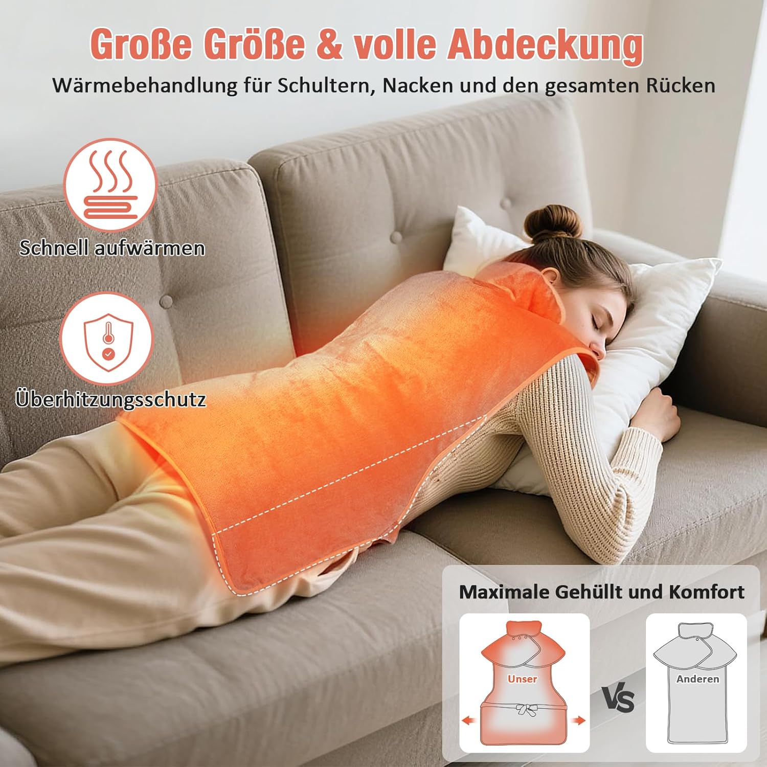 Mycarbon Termoforo Elettrico Cervicale e Spalle 60x100cm - immagine 2