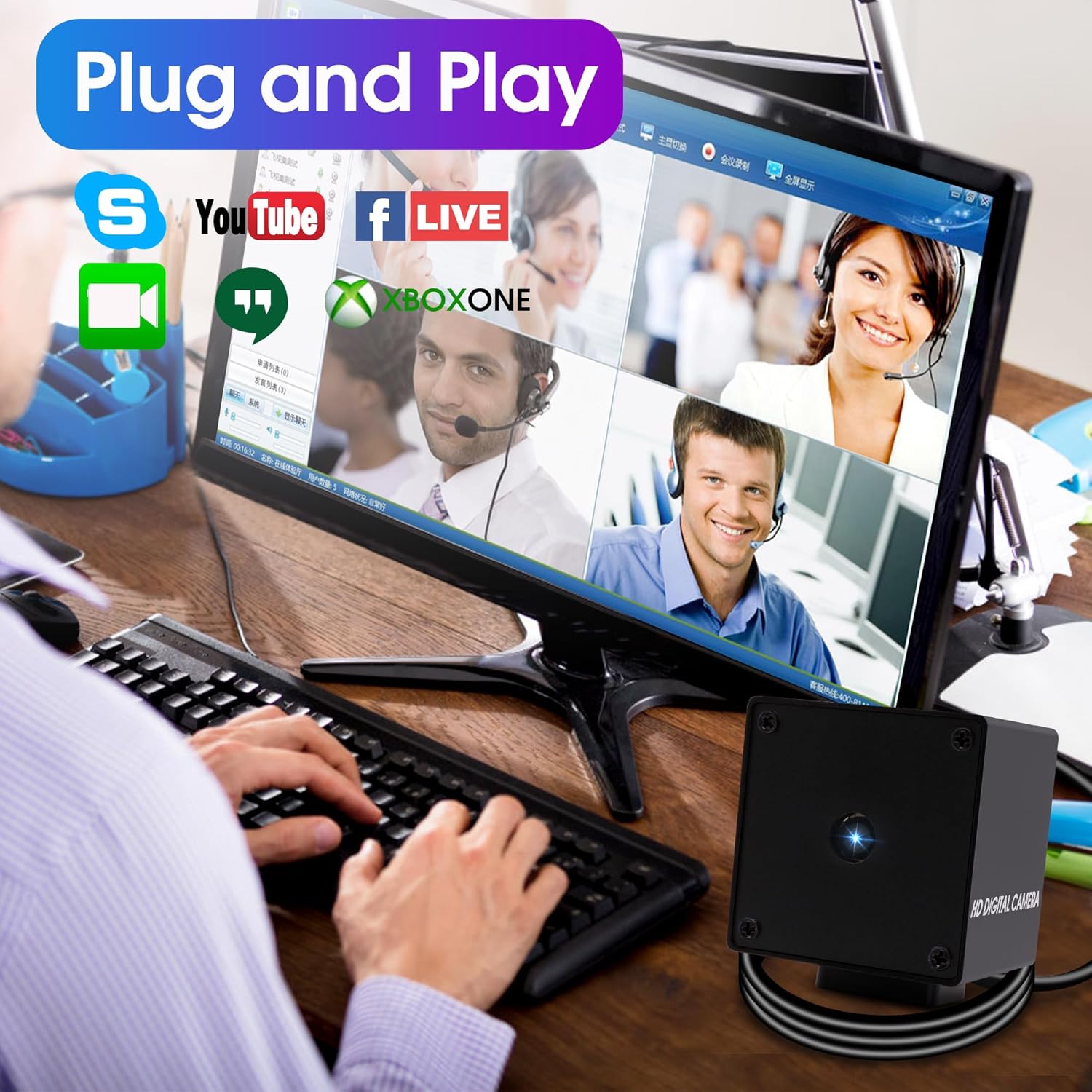 Elp Fotocamera USB 16 MP Autofocus 68° - immagine 6