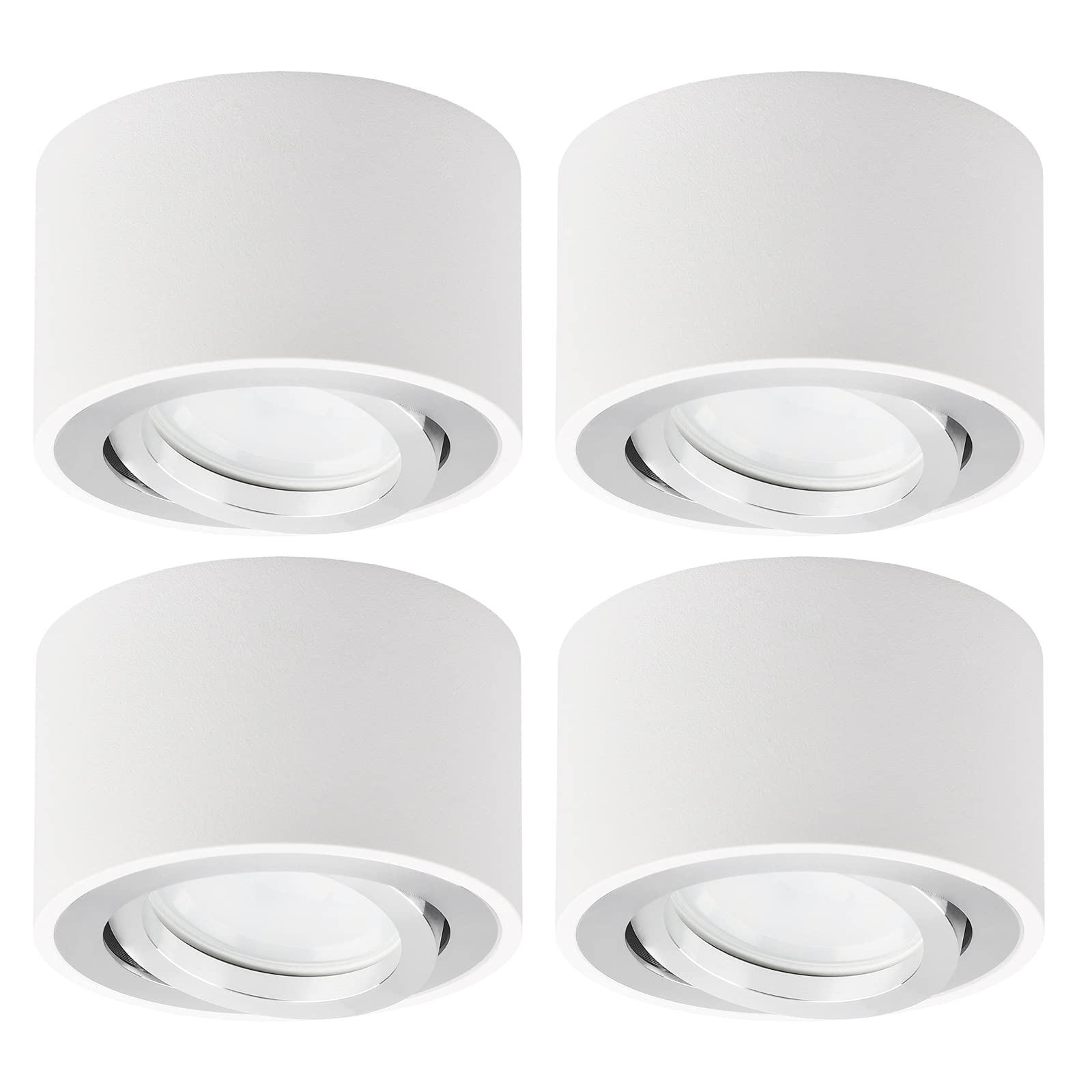 Kyotech - Set 4 Faretti LED da Soffitto Orientabili 5W