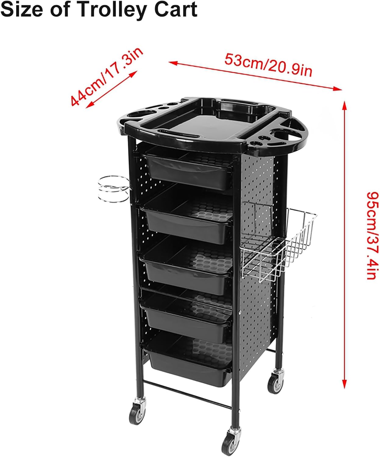 Carrello Multiuso a 6 Ripiani con Ruote - immagine 5