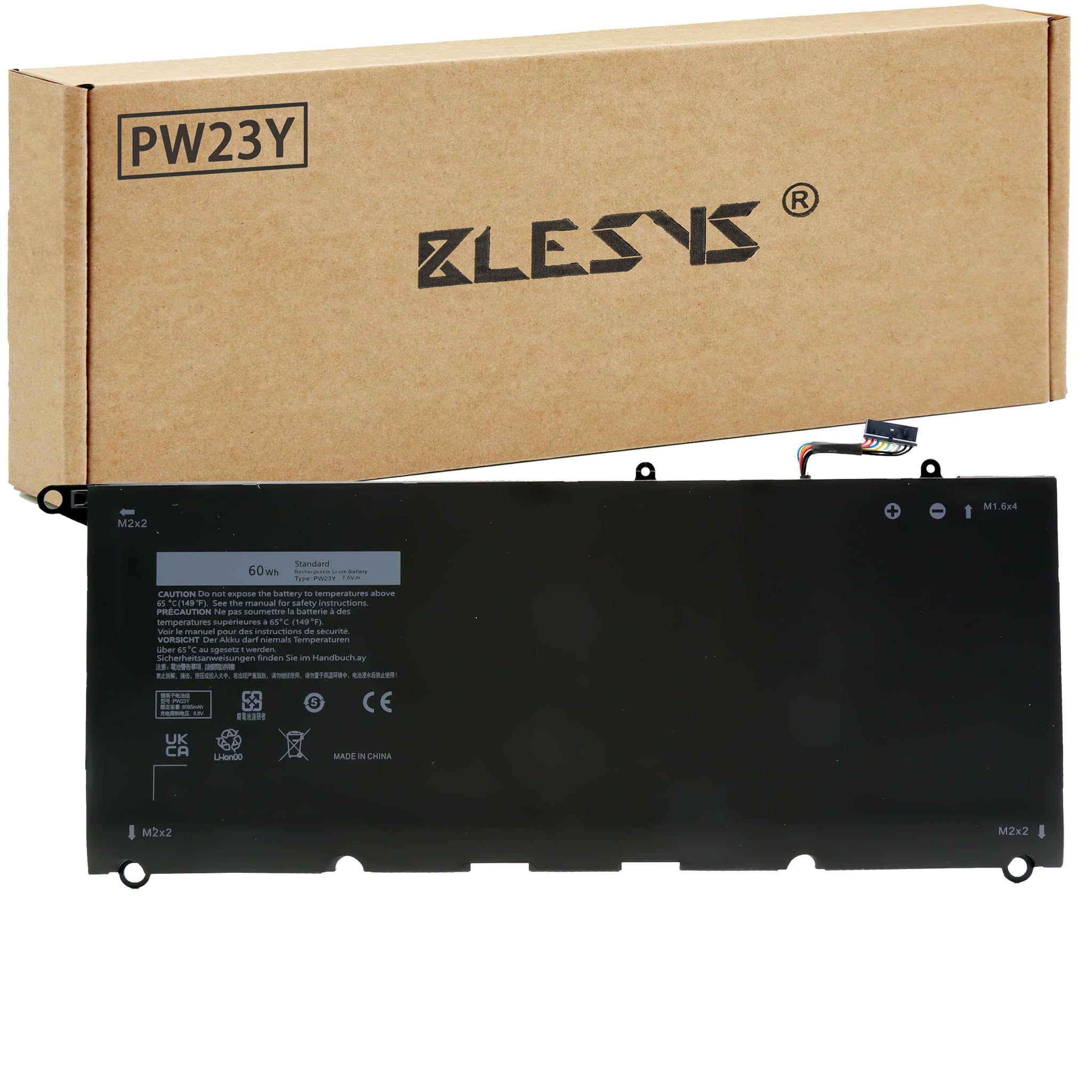 Blesys Batteria PW23Y 60Wh per Dell XPS 13 9360 Series