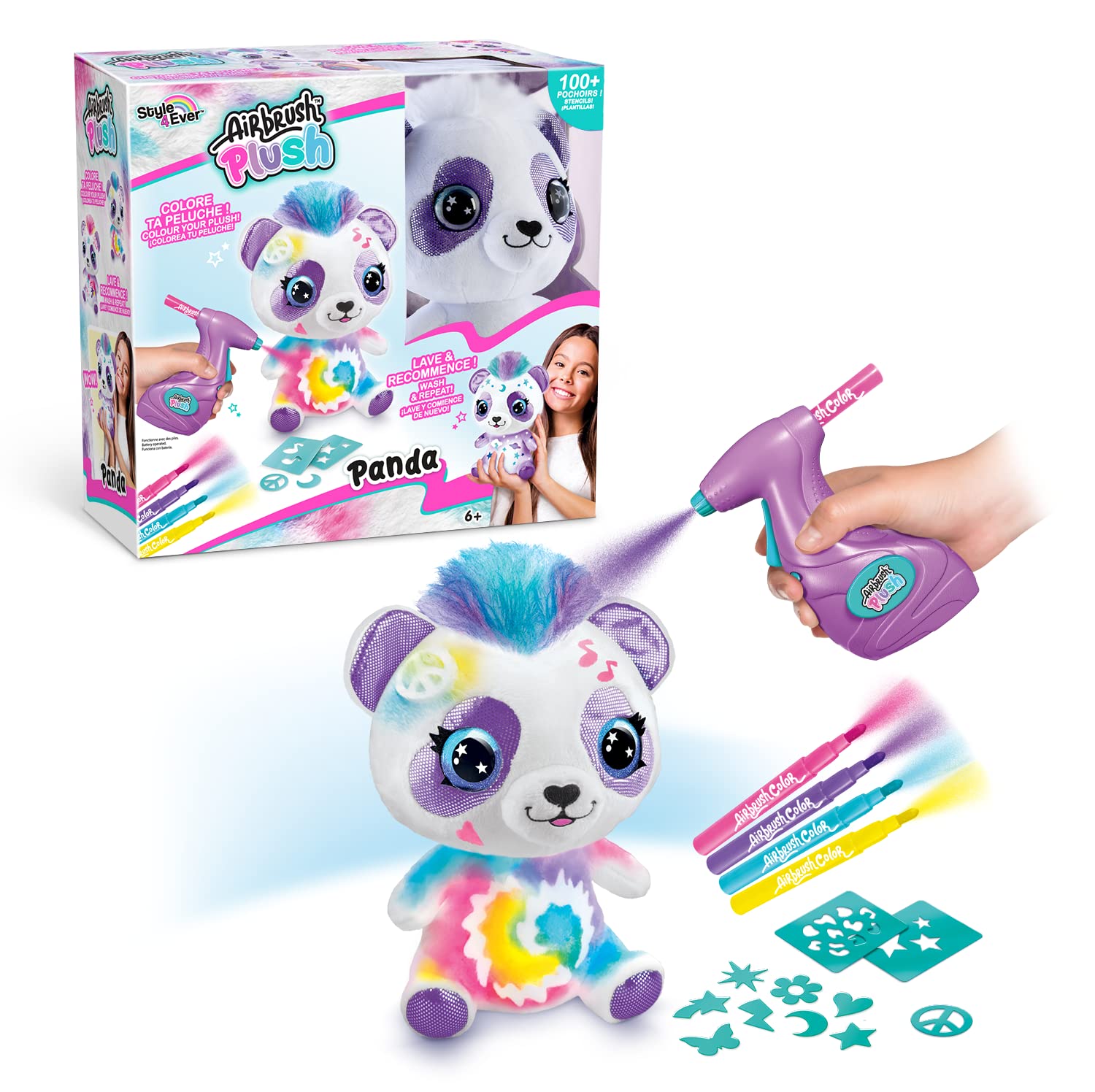 Canal Toys Airbrush Plush, colora Il Tuo Panda, OFG257, Multicolore