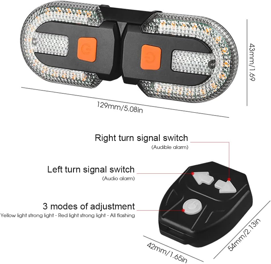 Fanale Posteriore Bici con Indicatori di Direzione - immagine 7