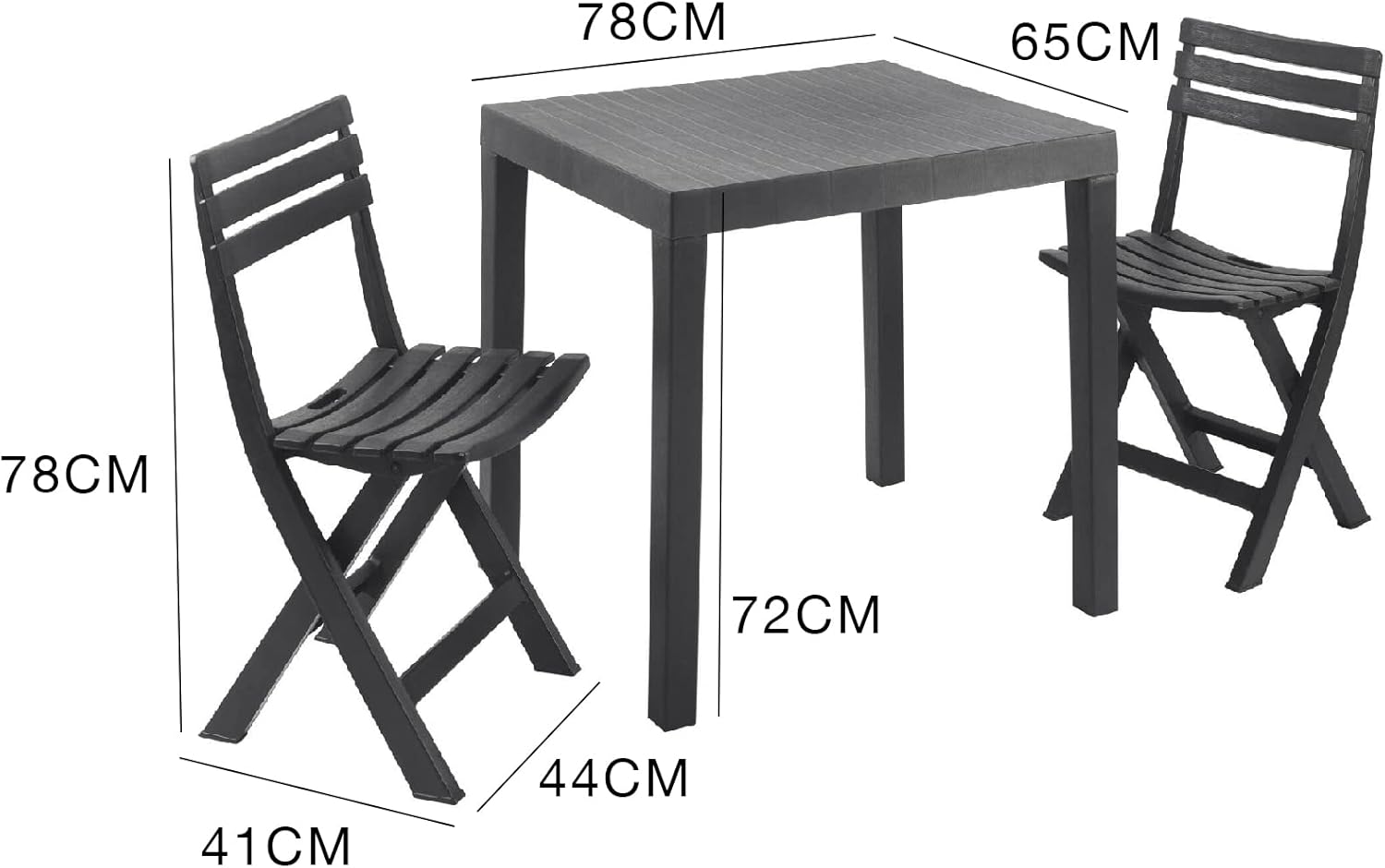 Dmora Set Salotto da Esterno Ortisei, Antracite - immagine 3
