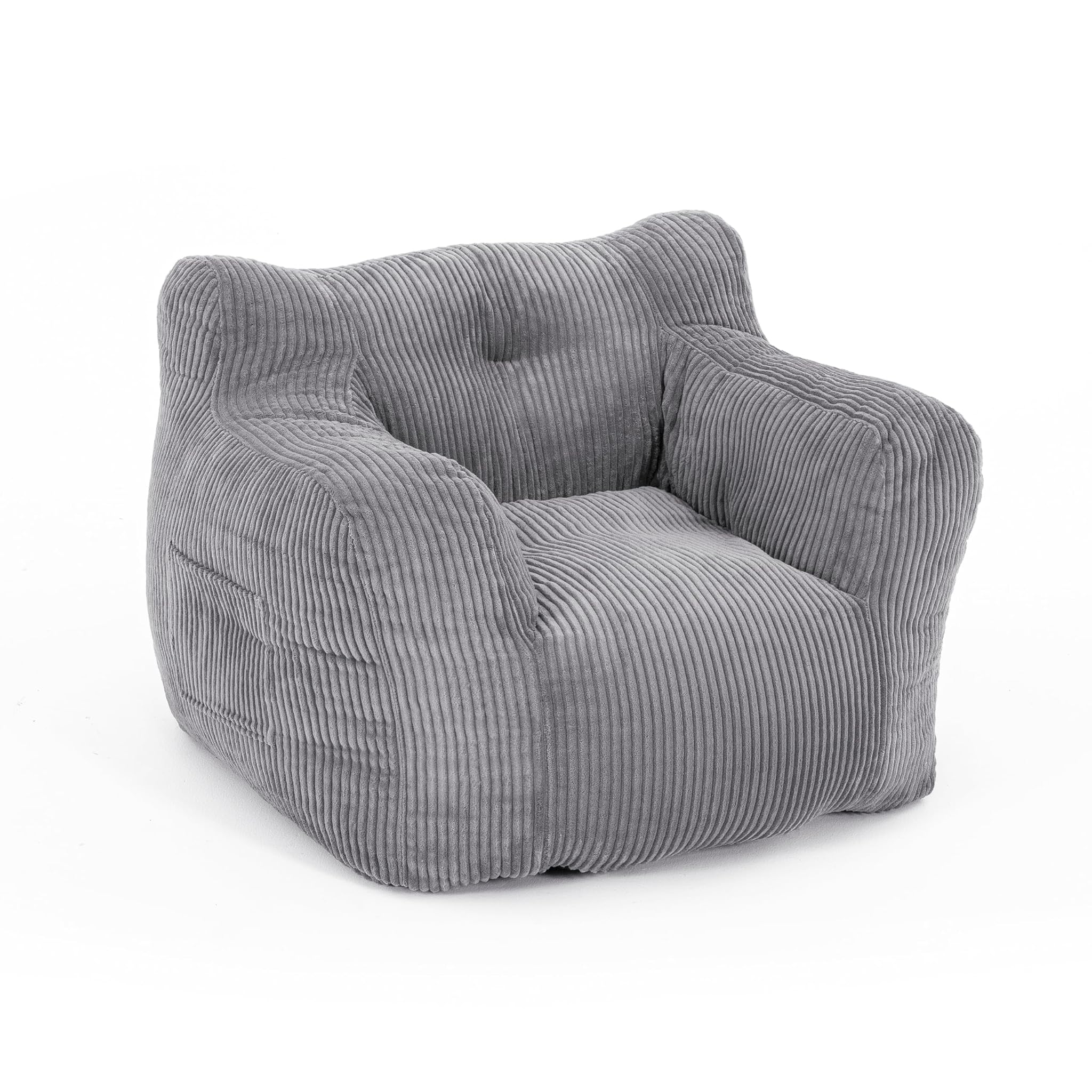 Pamapic Poltrona Sacco Singola con Imbottitura, Grigio