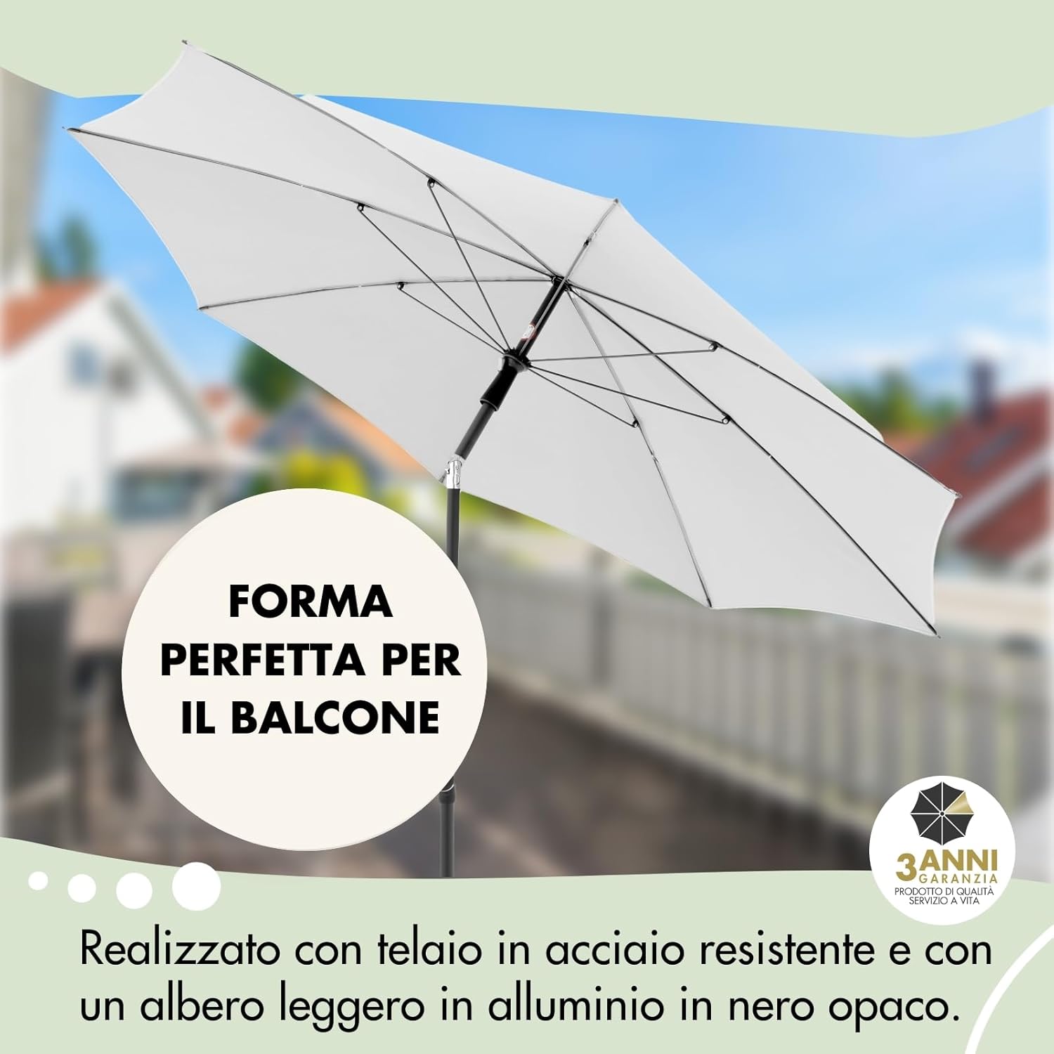 Doppler Ombrellone Rethink per Balcone e Terrazzo - immagine 3