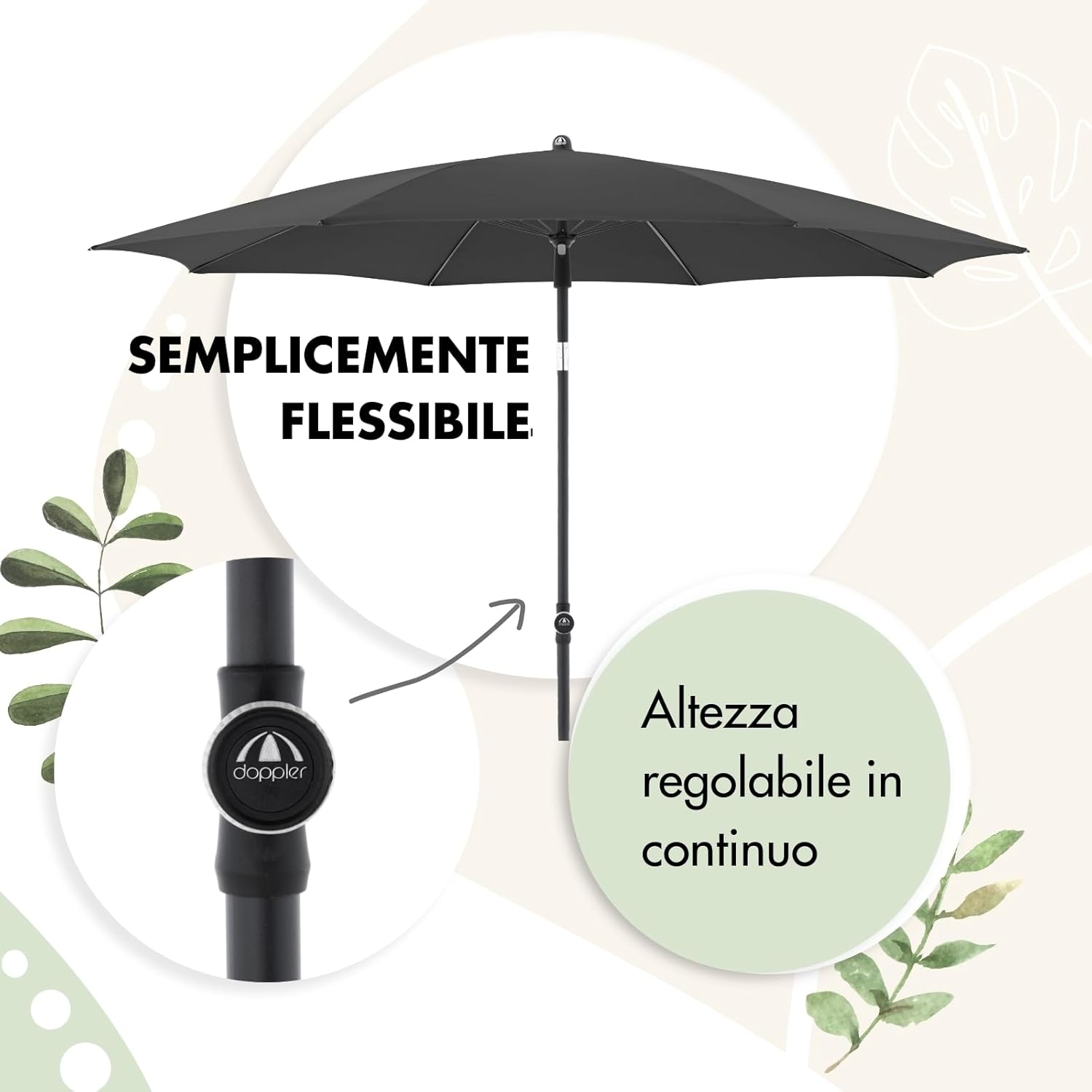 Doppler Ombrellone Rethink per Balcone e Terrazzo - immagine 5