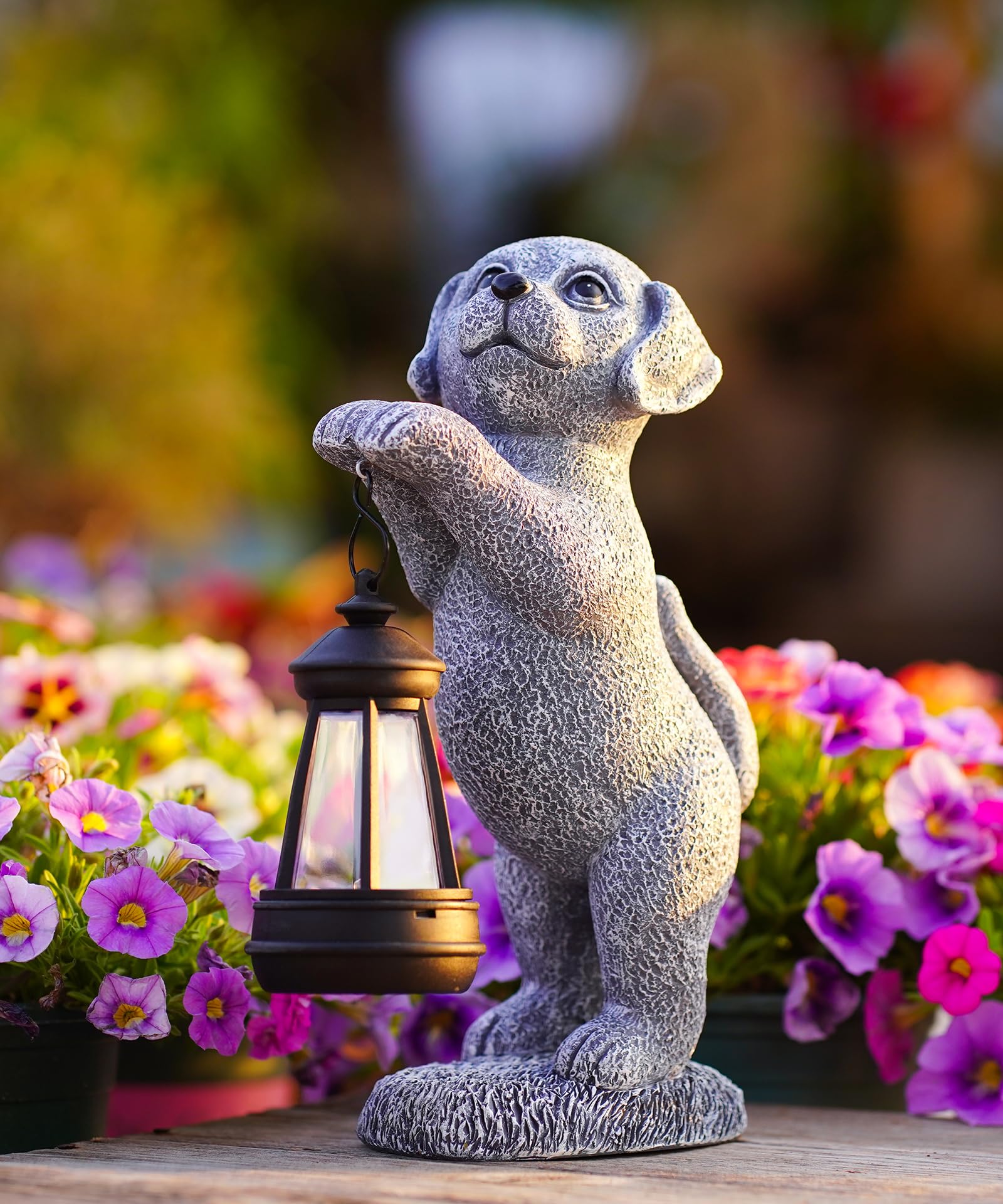 Lampada Solare Decorativa a Forma di Cane per Esterni