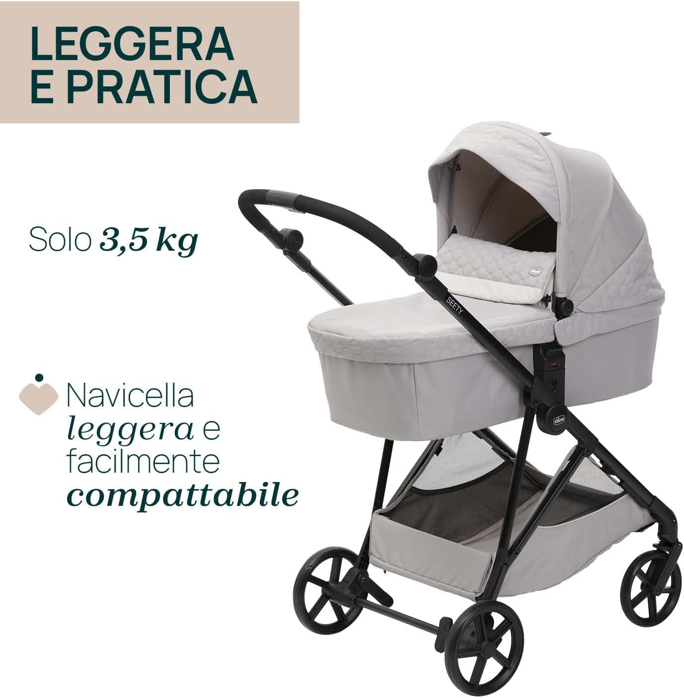 Chicco Navicella Seety Ampia e Imbottita - immagine 2