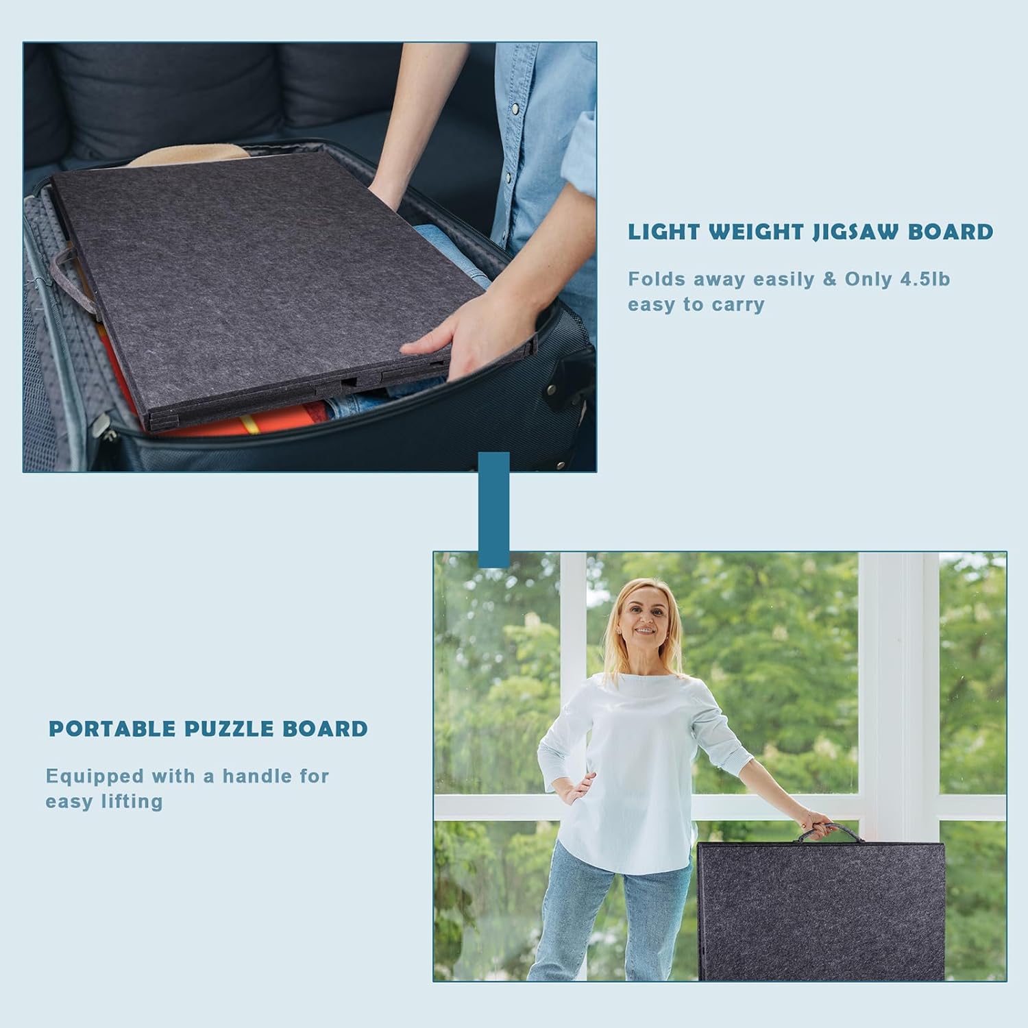 Pllieay Tavolo Puzzle con 6 Cassetti di Smistamento - immagine 6