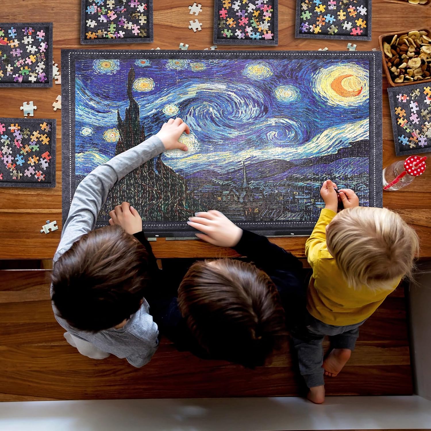 Pllieay Tavolo Puzzle con 6 Cassetti di Smistamento - immagine 7