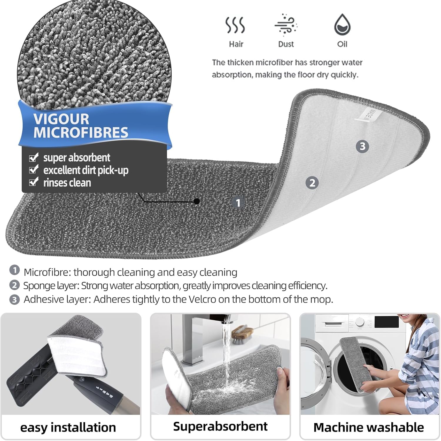 Scopa Lavapavimenti a Spruzzo con Microfibra - immagine 2