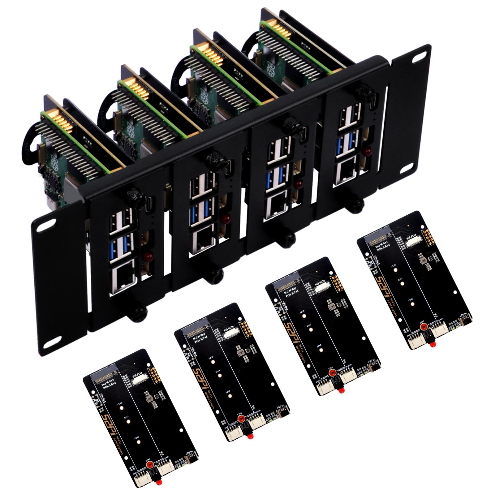 Geeekpi Supporto Rack 10 Pollici 2U per Raspberry Pi