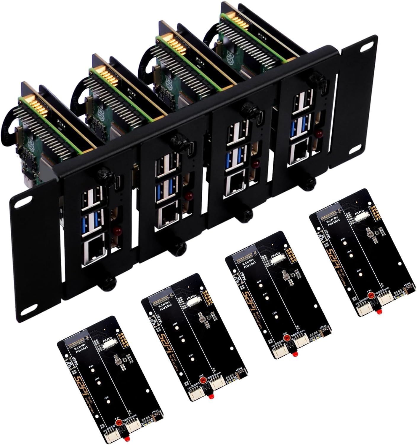 Geeekpi Supporto Rack 10 Pollici 2U per Raspberry Pi - immagine 1