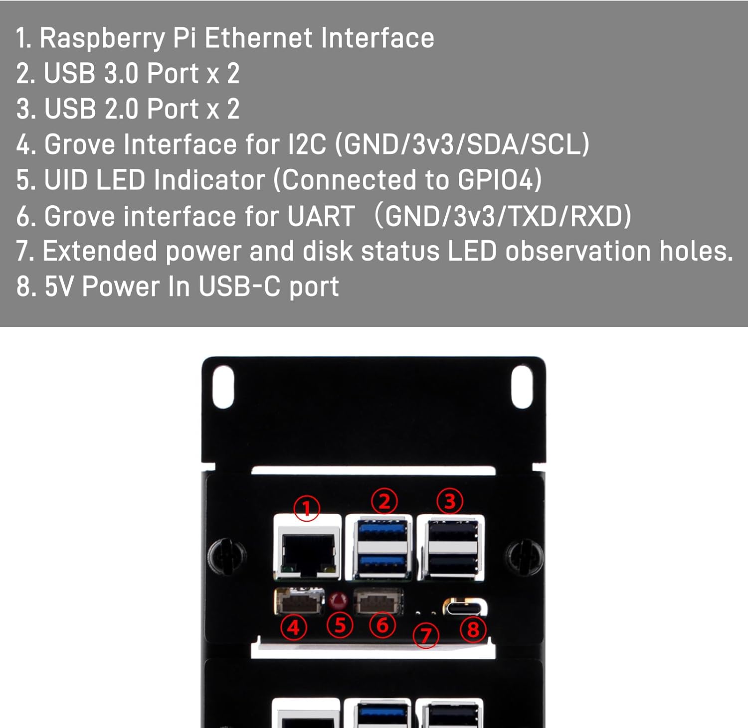 Geeekpi Supporto Rack 10 Pollici 2U per Raspberry Pi - immagine 5
