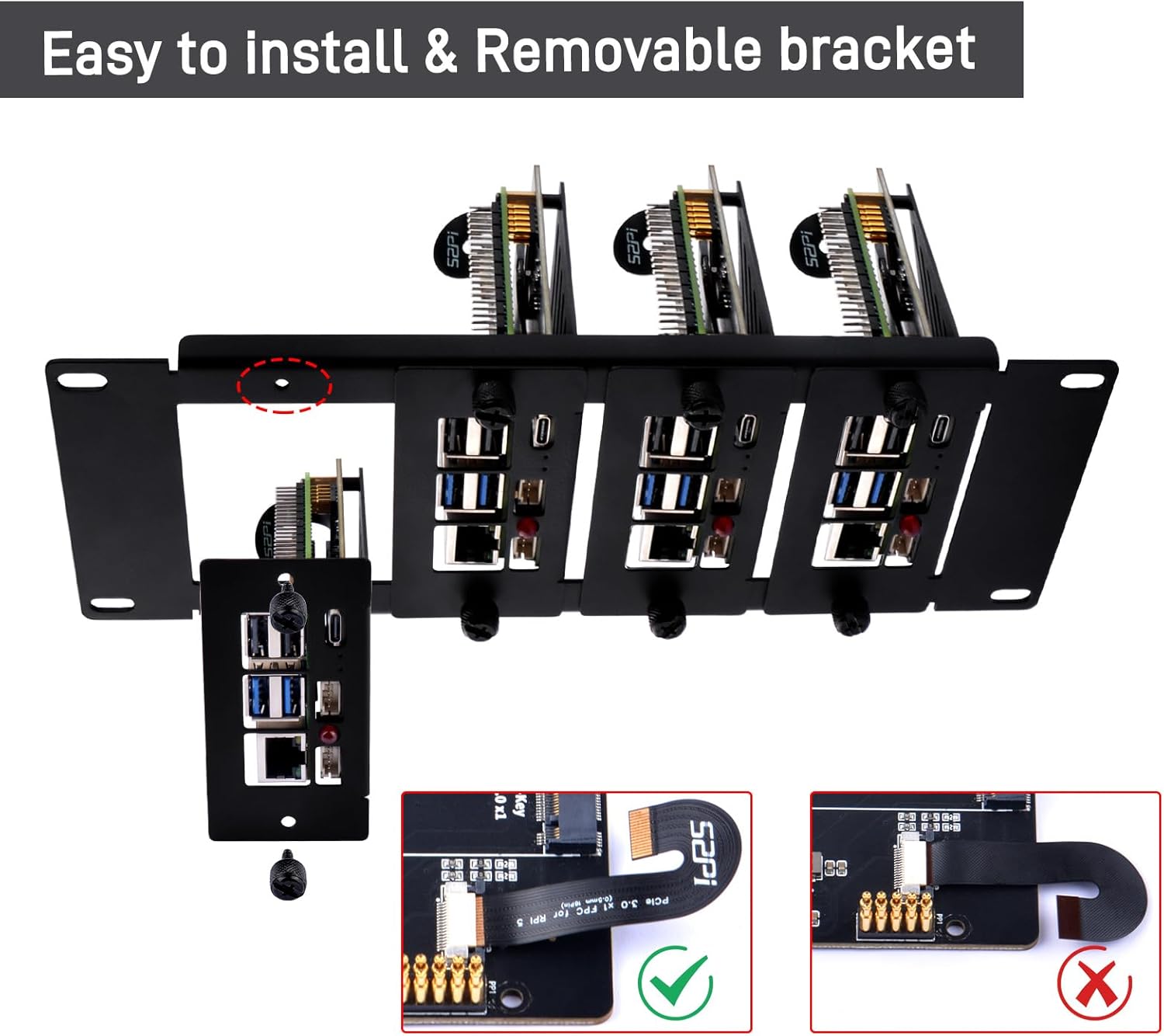 Geeekpi Supporto Rack 10 Pollici 2U per Raspberry Pi - immagine 7