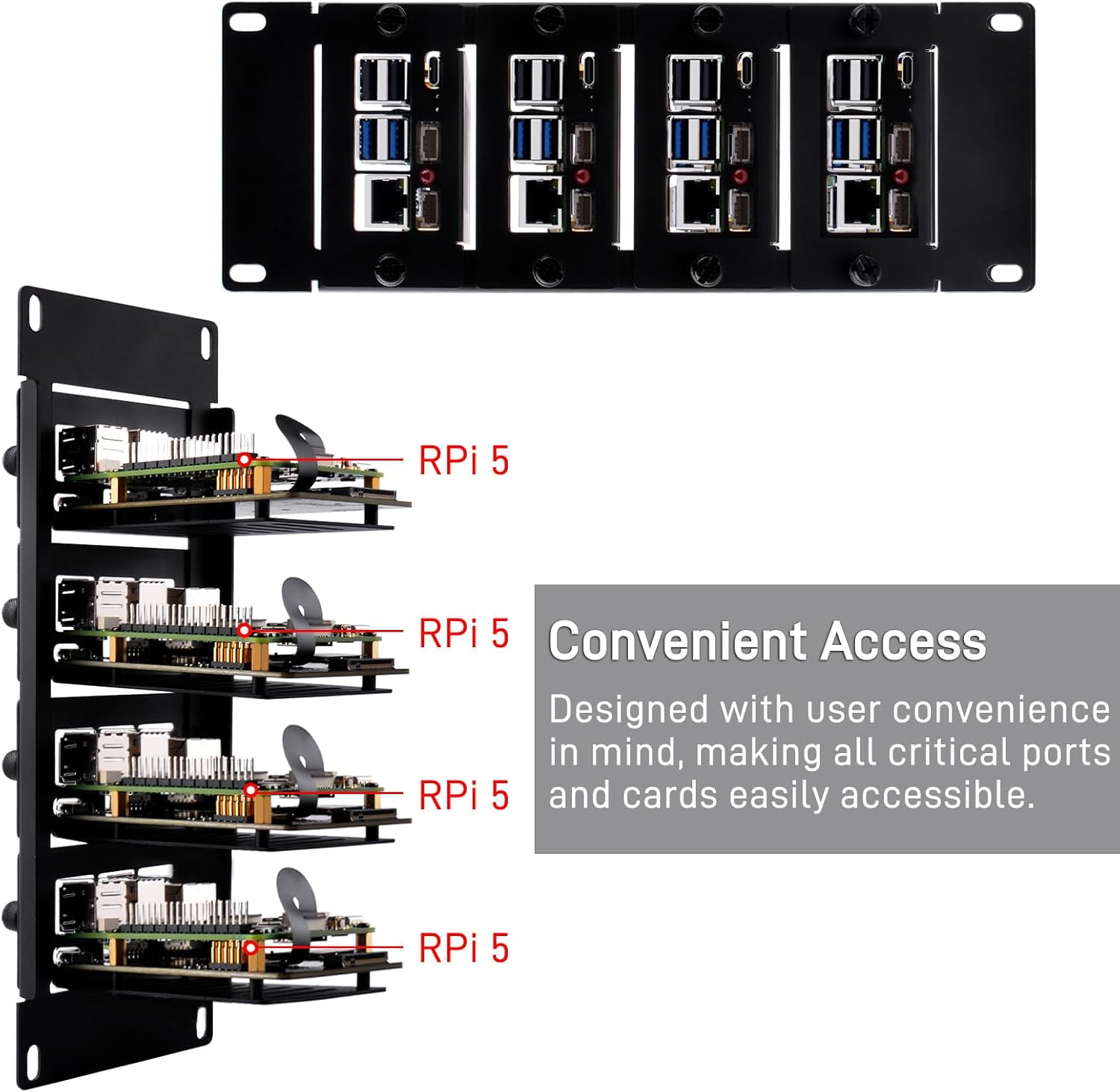 Geeekpi Supporto Rack 10 Pollici 2U per Raspberry Pi - immagine 8
